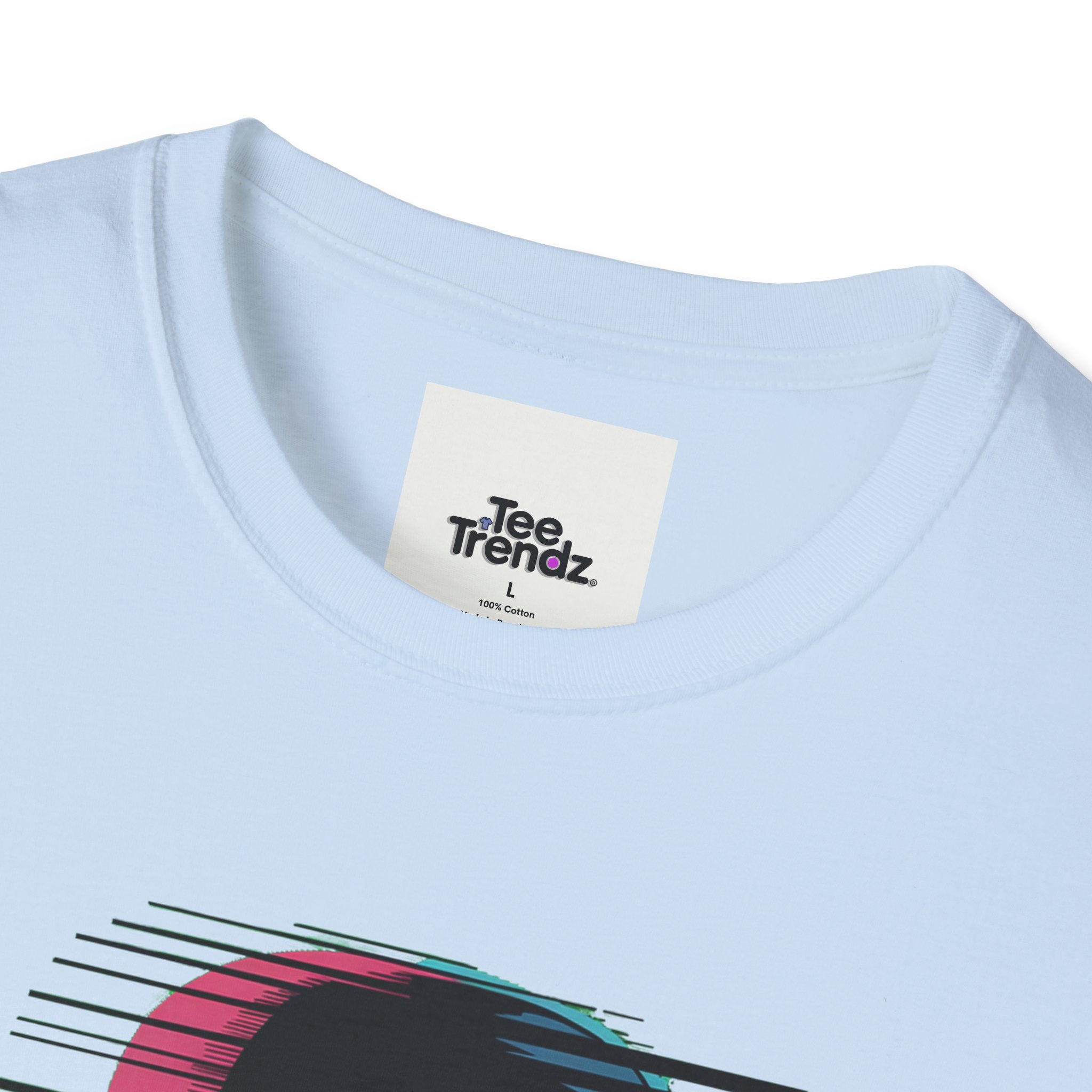 Glitch Kid Graphic T-Shirt — Retro Neon Horror Cute Tee