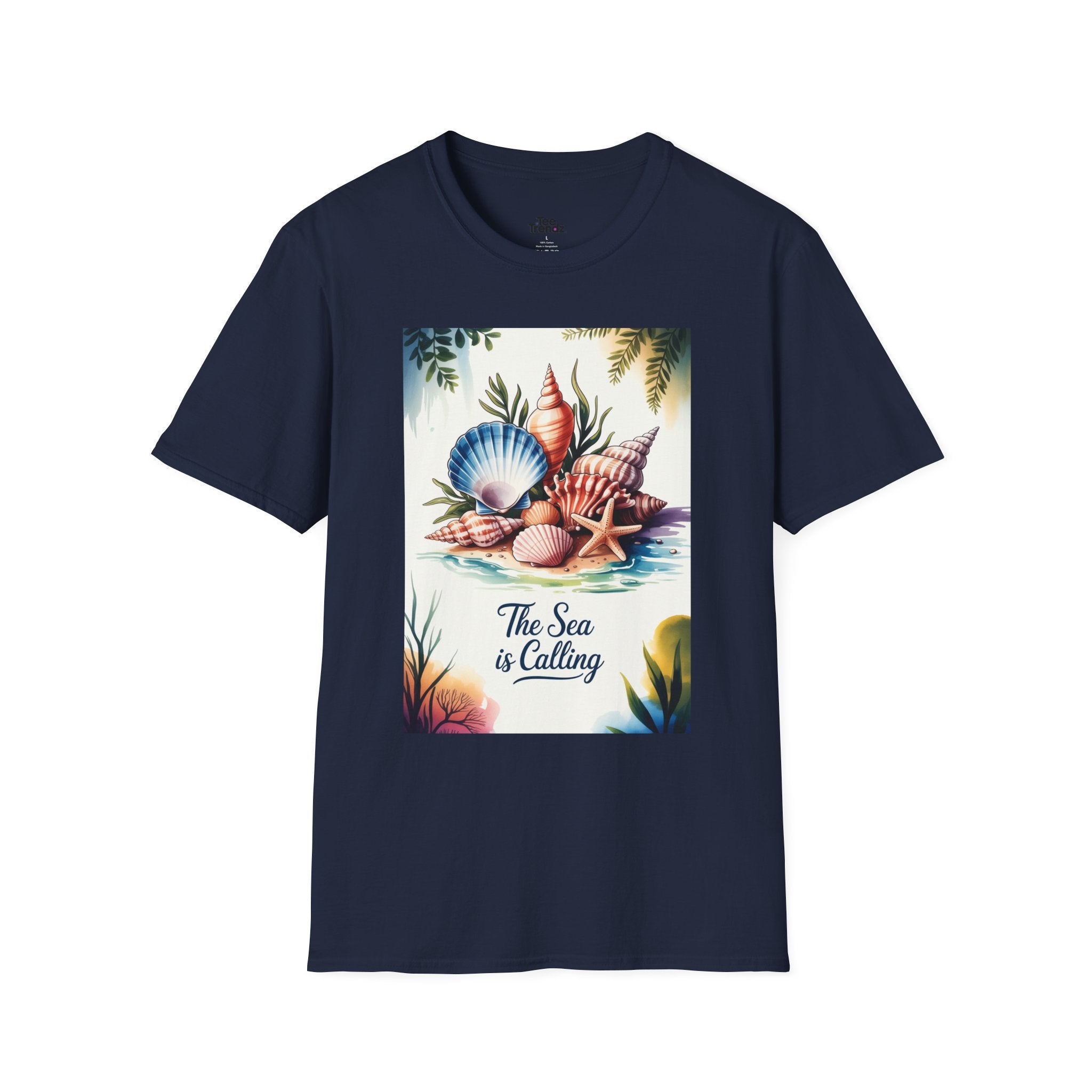 Sea Is Calling T-Shirt — Beach Shells Coastal Graphic Tee