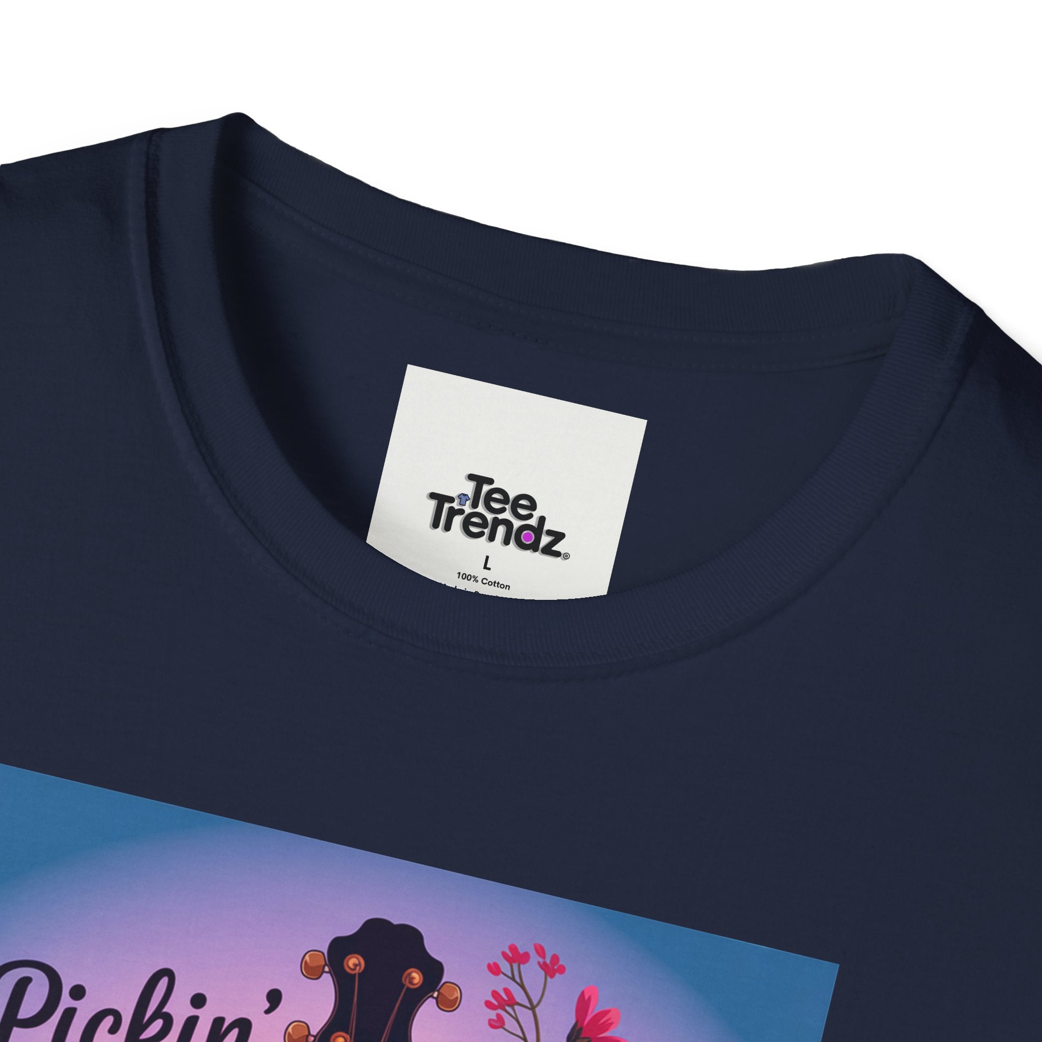Banjo Floral Tee — "Pickin' Petals, Pickin' Strings" Nashville Summer Vibes