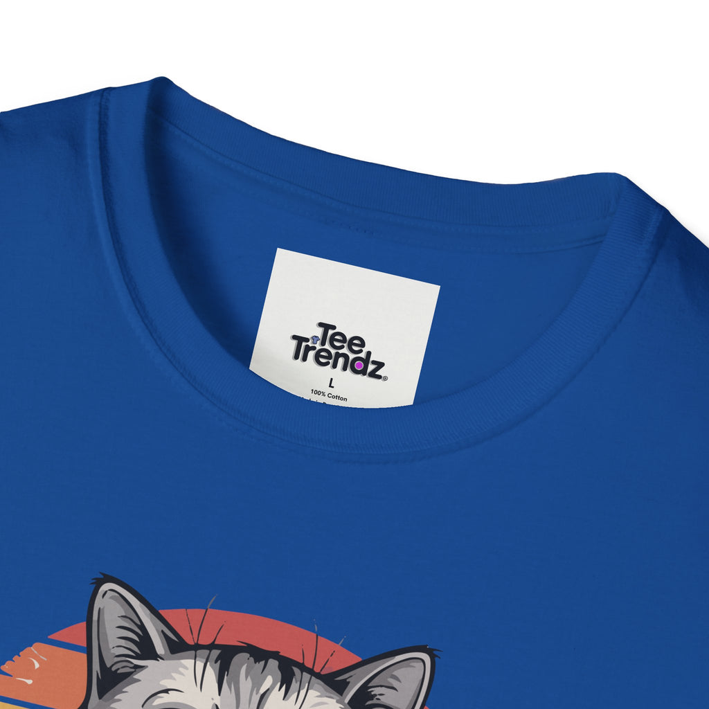 Fine… Cat T-Shirt — Retro Striped Cute Kitty Graphic Tee