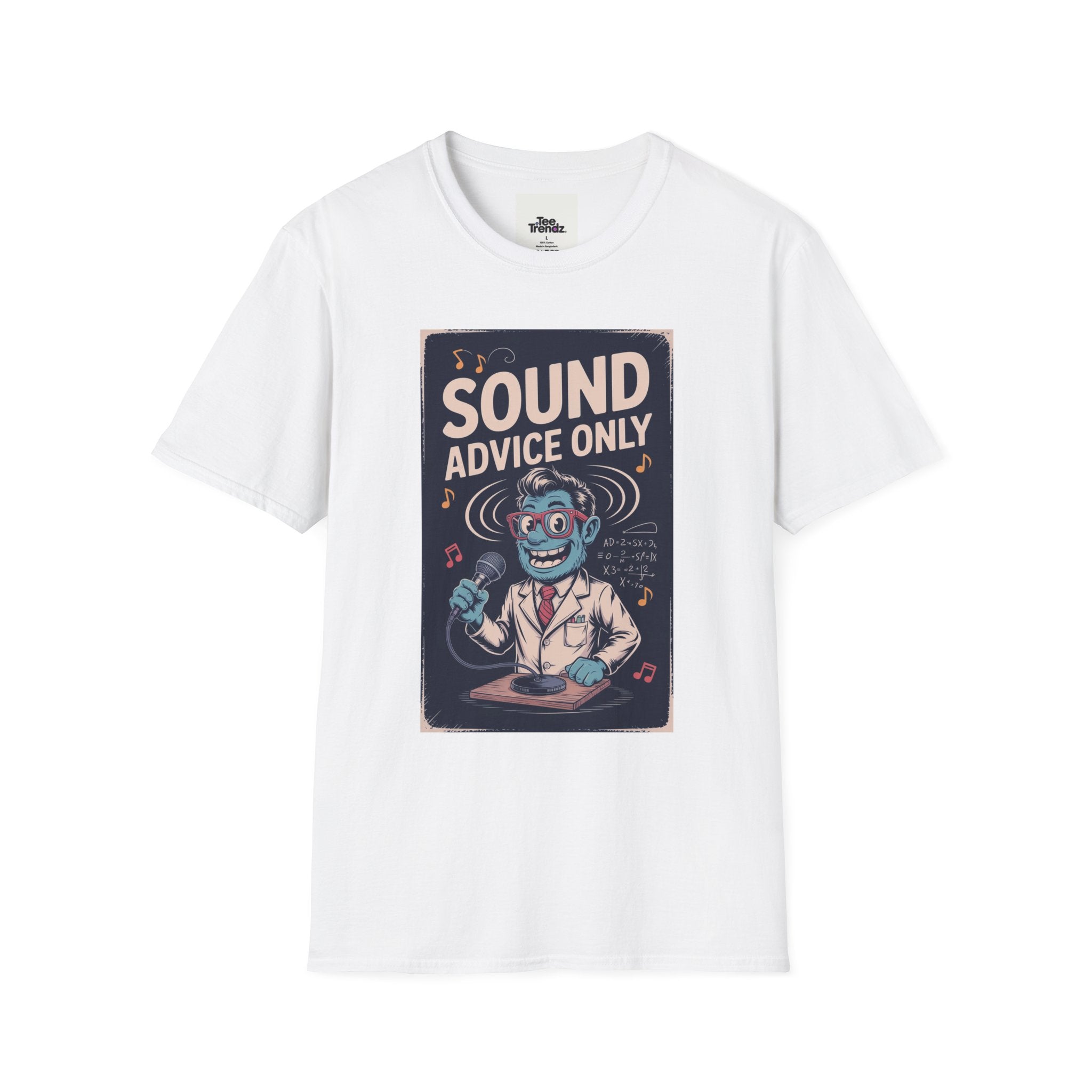 Sound Advice Only T-Shirt — Retro Cartoon Monkey Therapist Graphic Tee