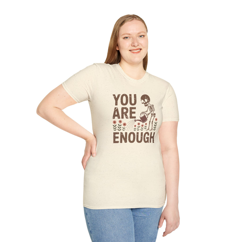 You Are Enough T-Shirt — Encouraging Floral Graphic Tee
