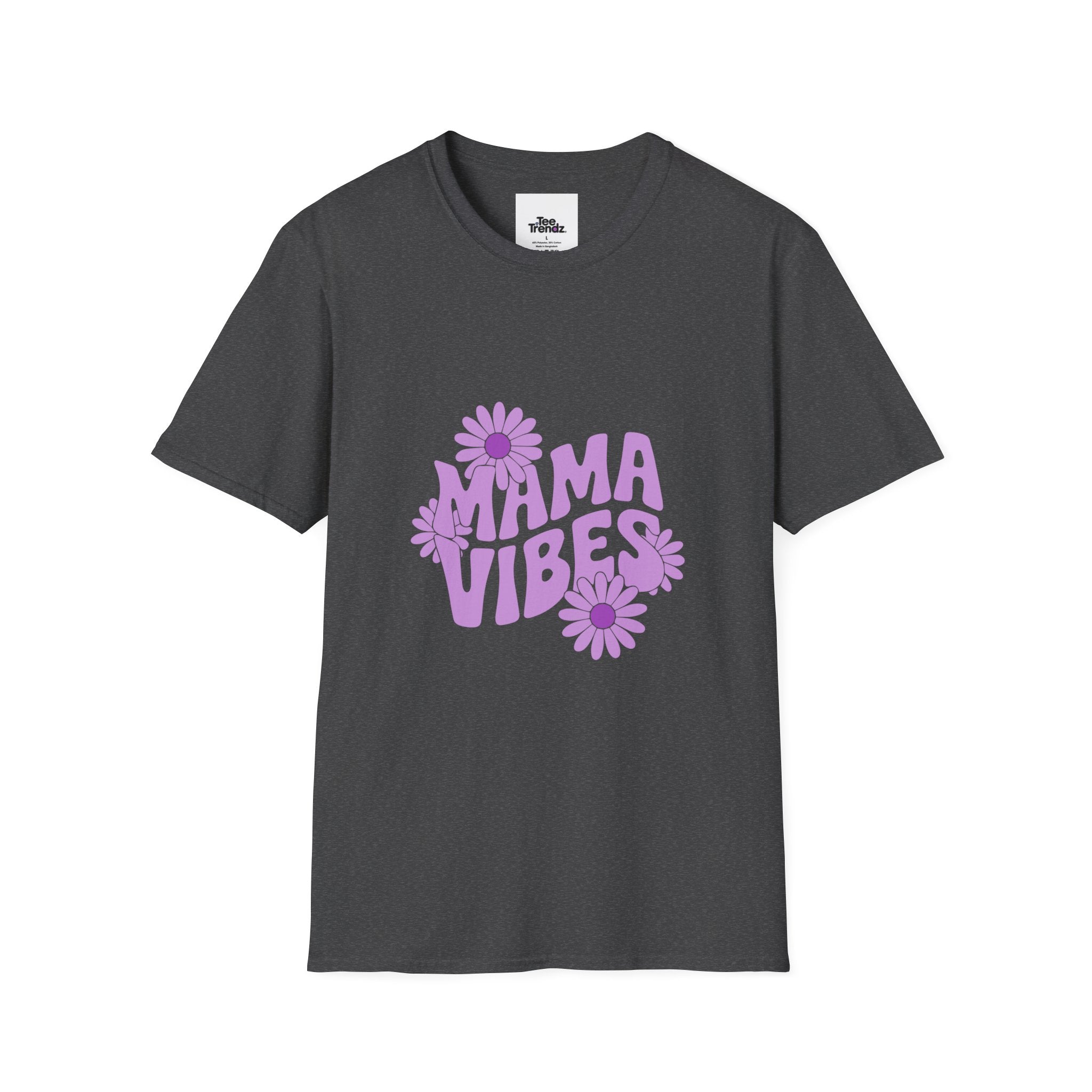 Mama Vibes Floral T-Shirt — Retro Daisy Mother's Day Tee