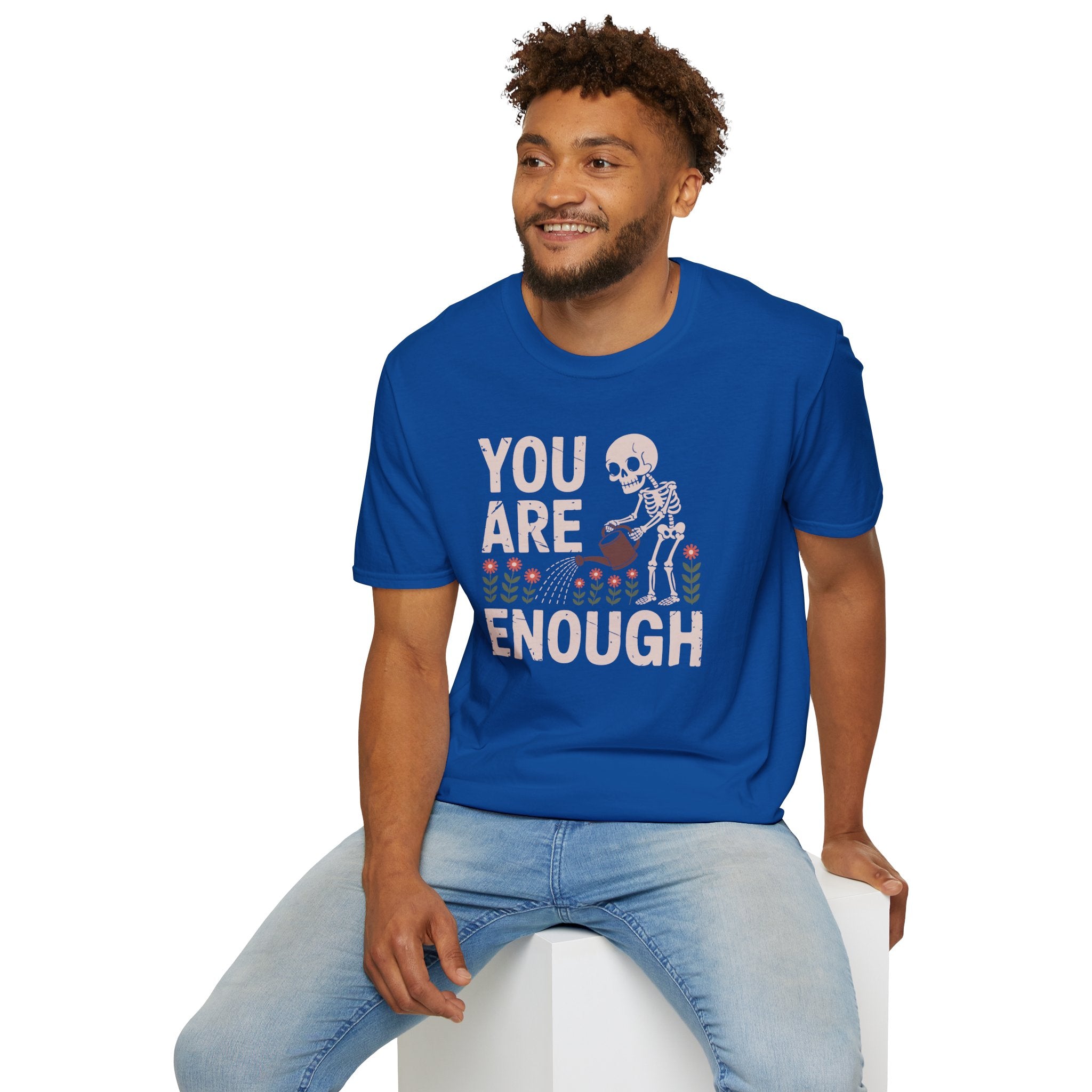 You Are Enough T-Shirt — Encouraging Floral Graphic Tee
