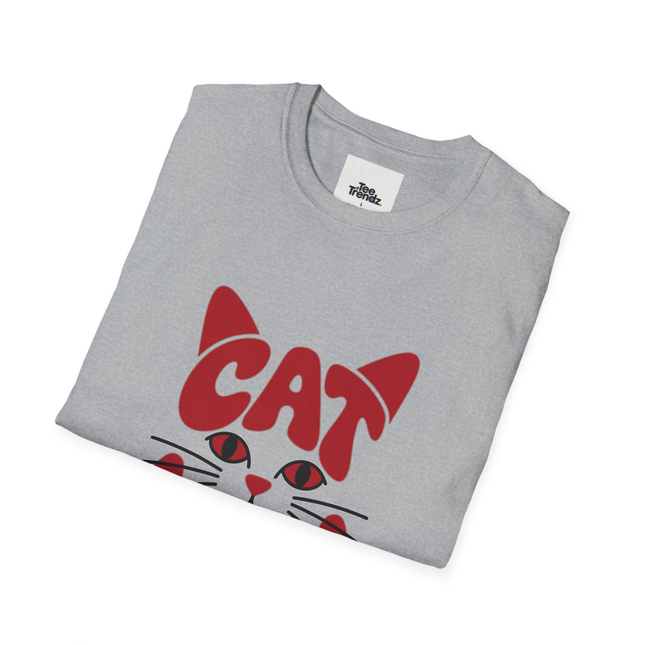 Cat Mum T-Shirt — Cute Purple Cat Face Tee for Cat Moms, Mother’s Day Gift