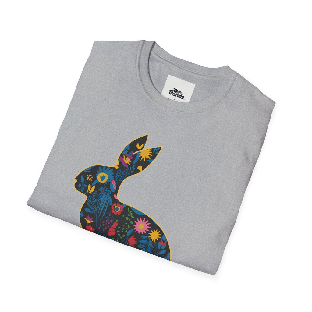 Floral Silhouette Rabbit T-Shirt