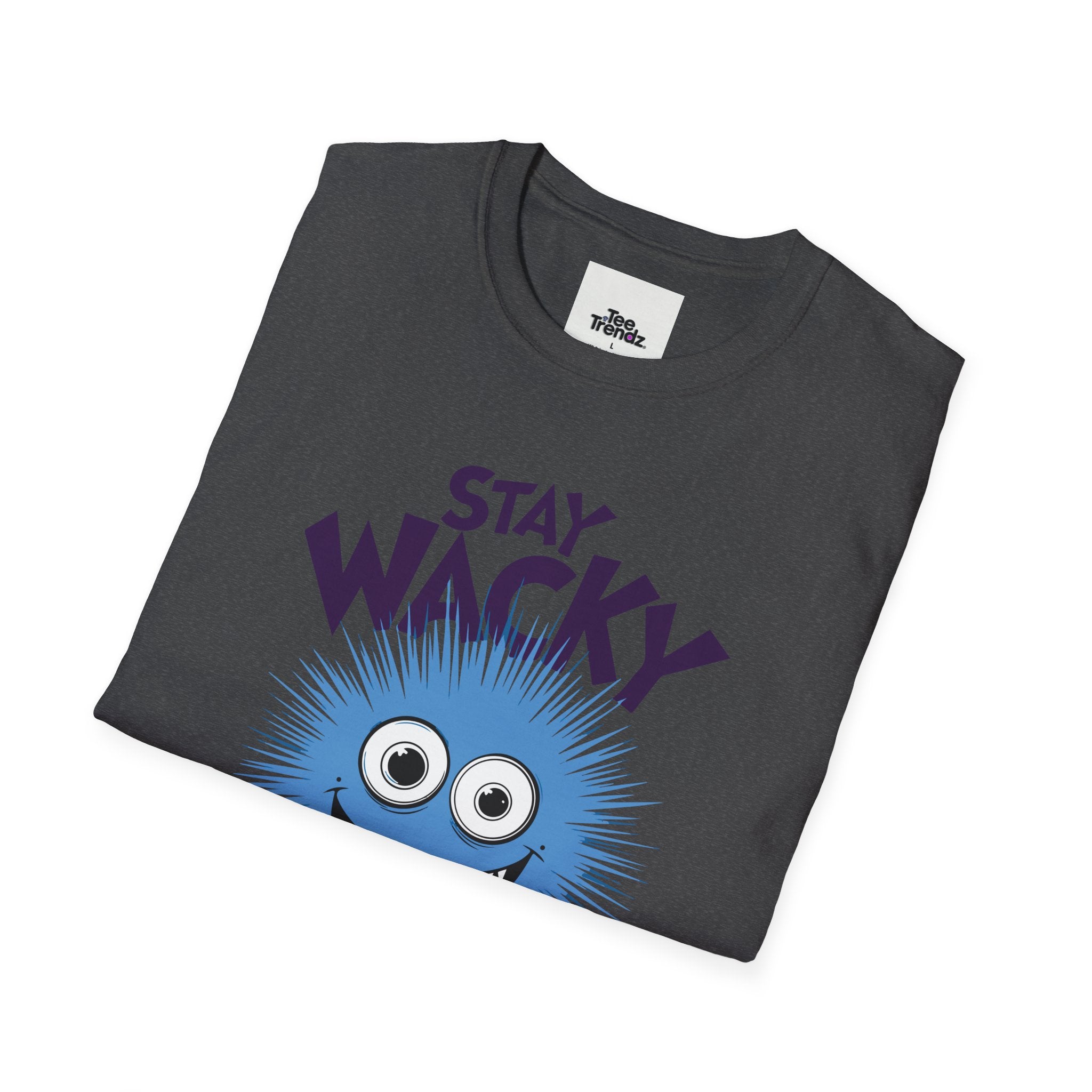 Stay Wacky Bruh T-Shirt — Funny Blue Fuzzy Monster Graphic Tee