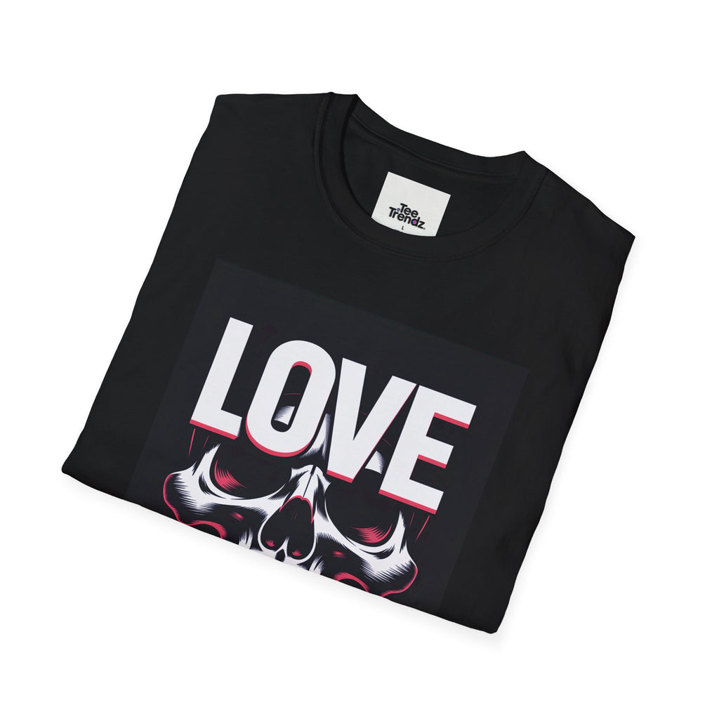 Love You Skull T-Shirt — Gothic Valentine Graphic Tee