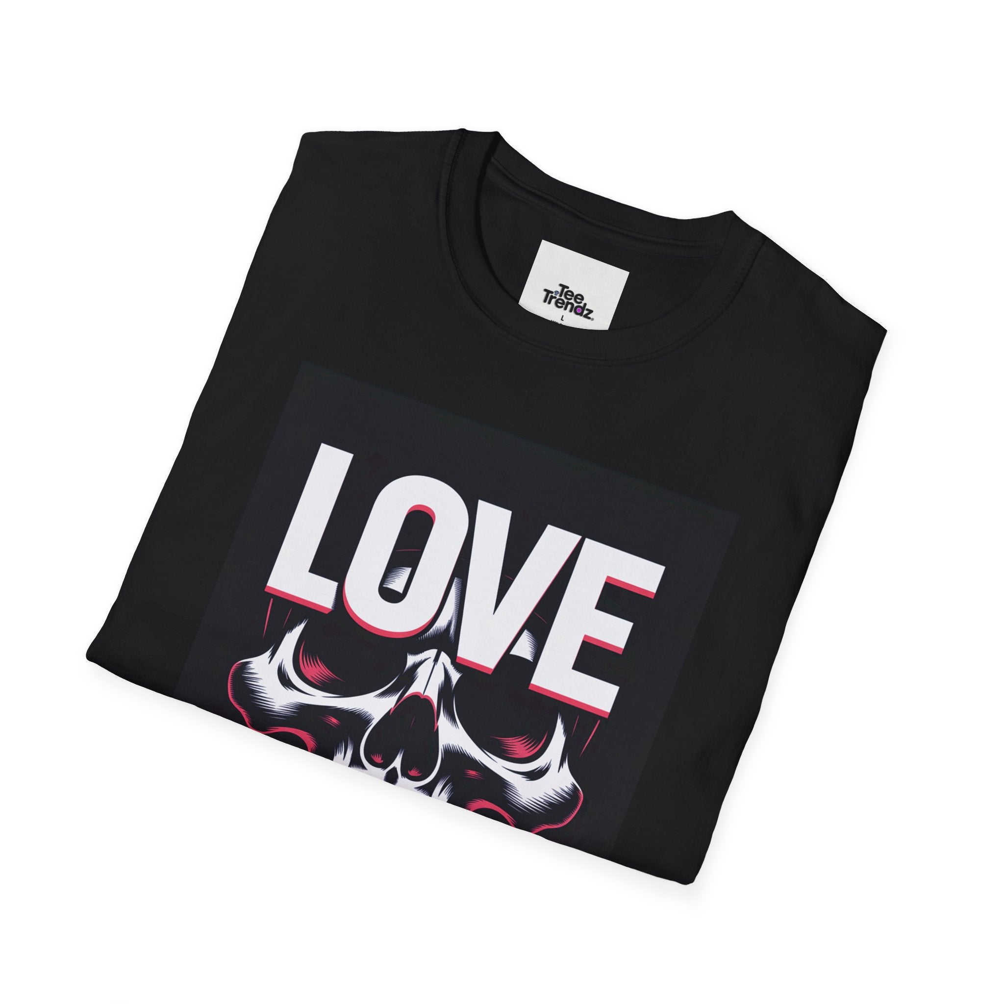 Love You Skull T-Shirt — Gothic Valentine Graphic Tee