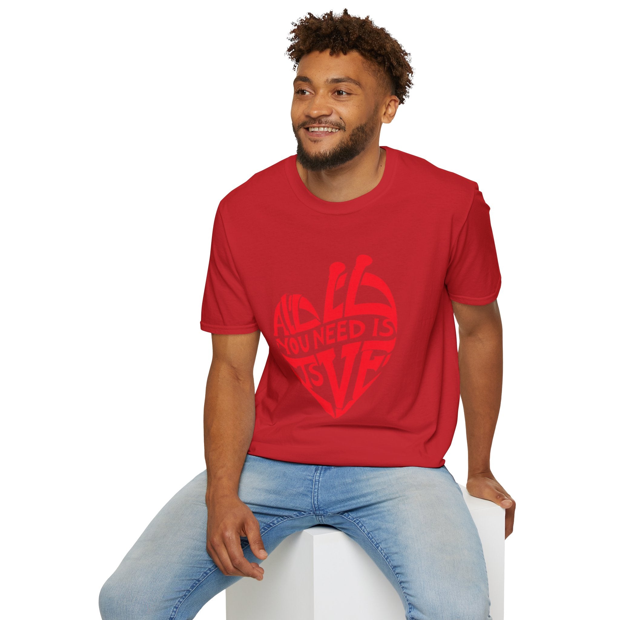 Love Heart T-Shirt — "All You Need Is Love" Retro Graphic