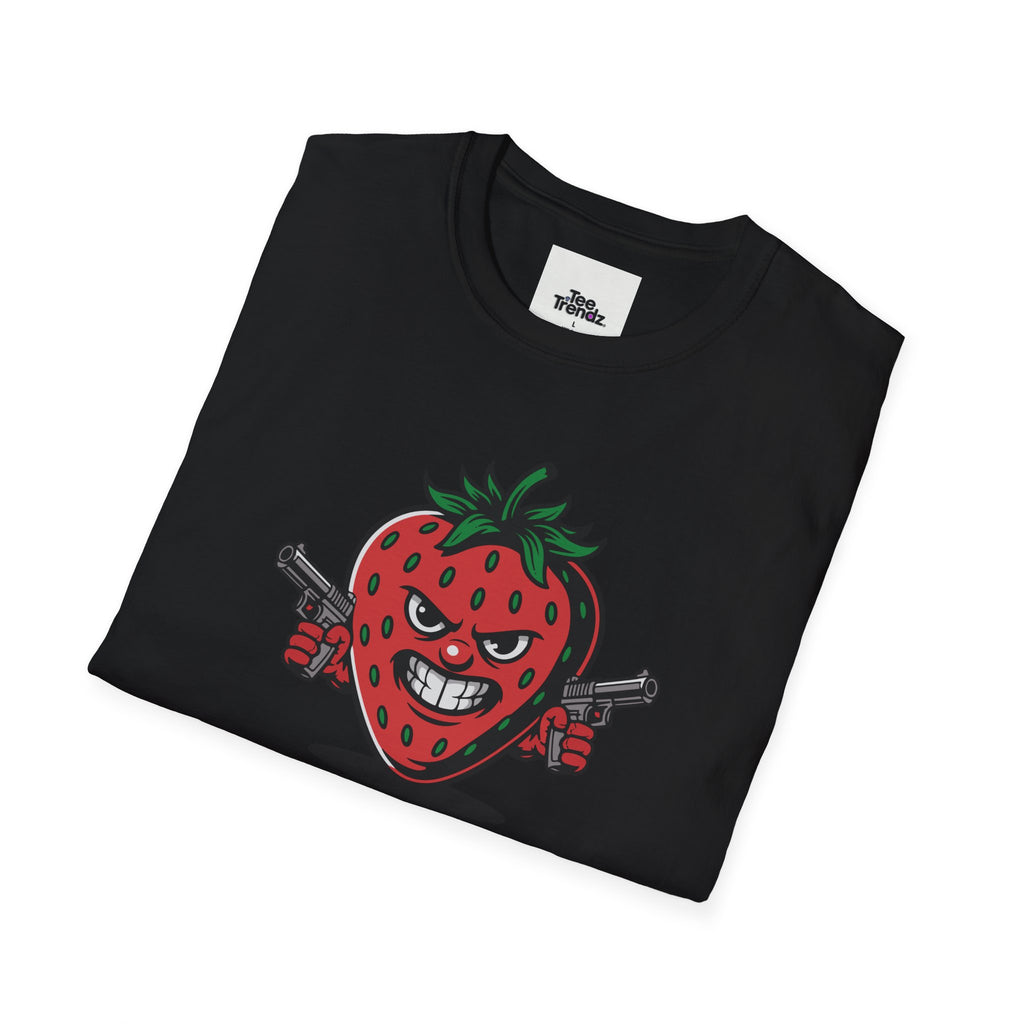 Stroberry Tee – Funny Cartoon Strawberry Graphic T-Shirt (“This Is A Stroberry”)