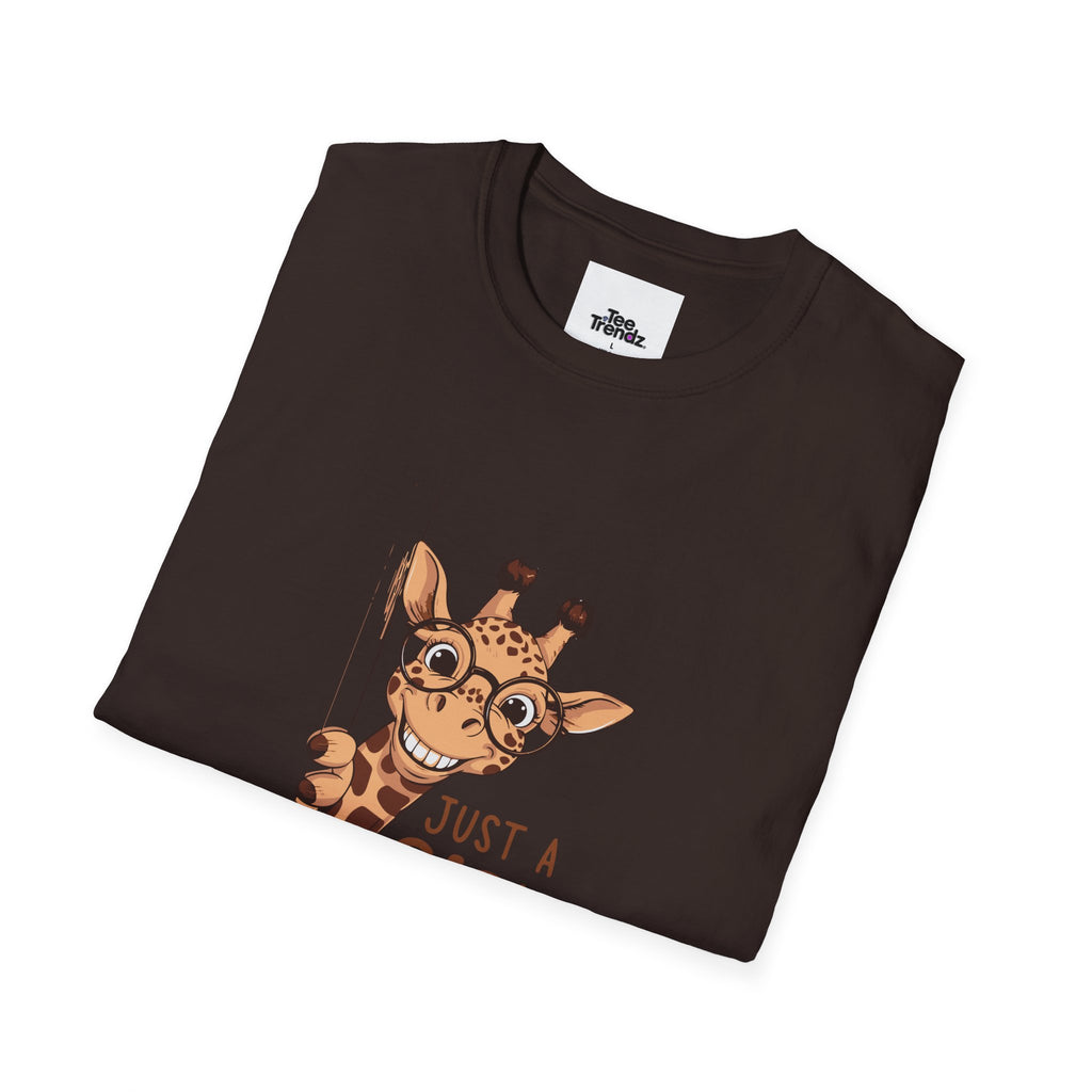 Giraffe Lover Tee — "Just a Girl Who Loves Giraffe" Cute Graphic T-Shirt