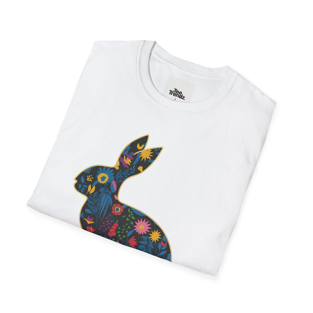 Floral Silhouette Rabbit T-Shirt