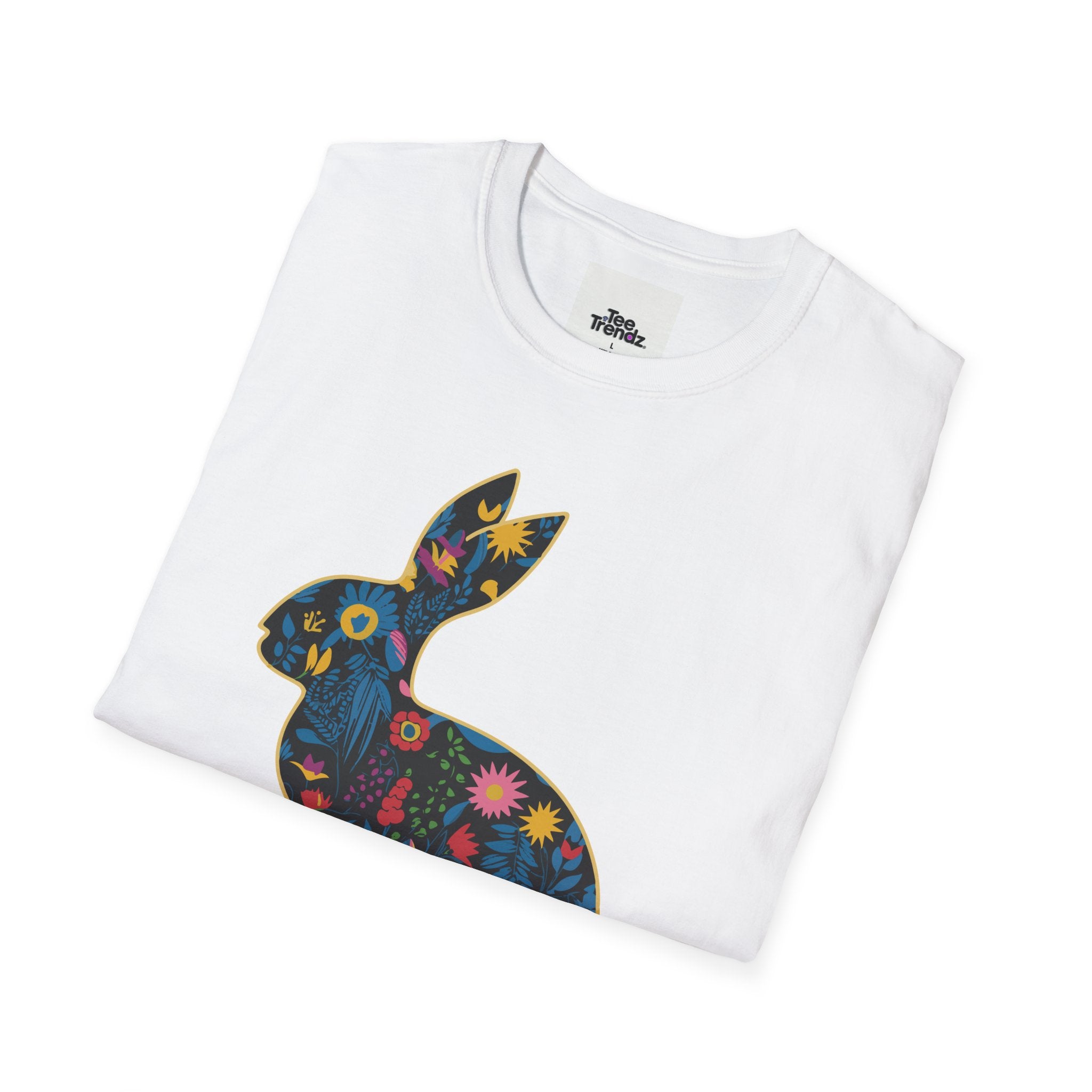 Floral Silhouette Rabbit T-Shirt