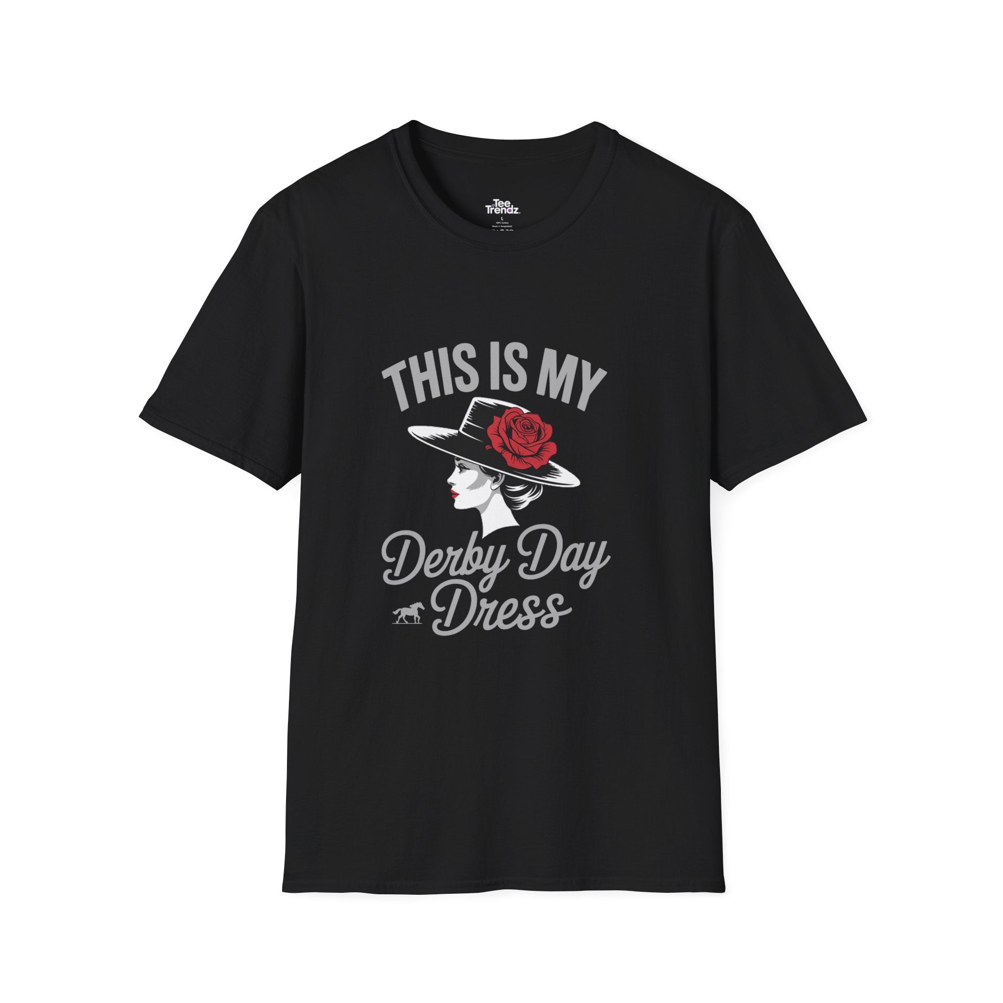Derby Day Dress T-Shirt — "This Is My Derby Day Dress" Ladies Hat Racing Tee