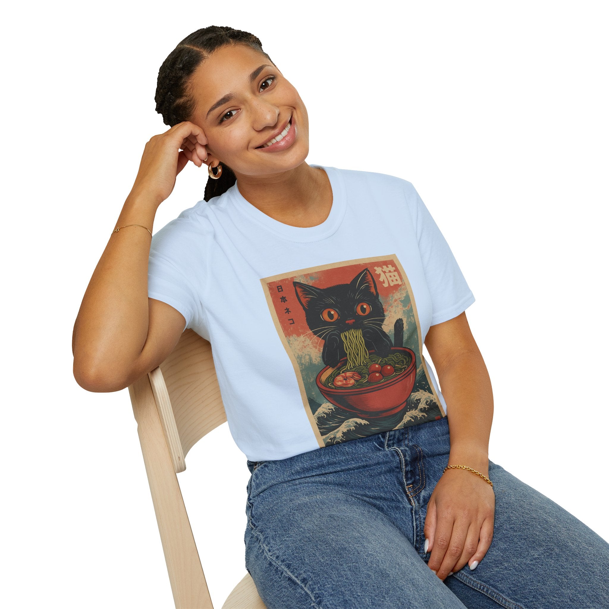 Cat Ramen T-Shirt — Vintage Japanese Neko Bowl Graphic Tee