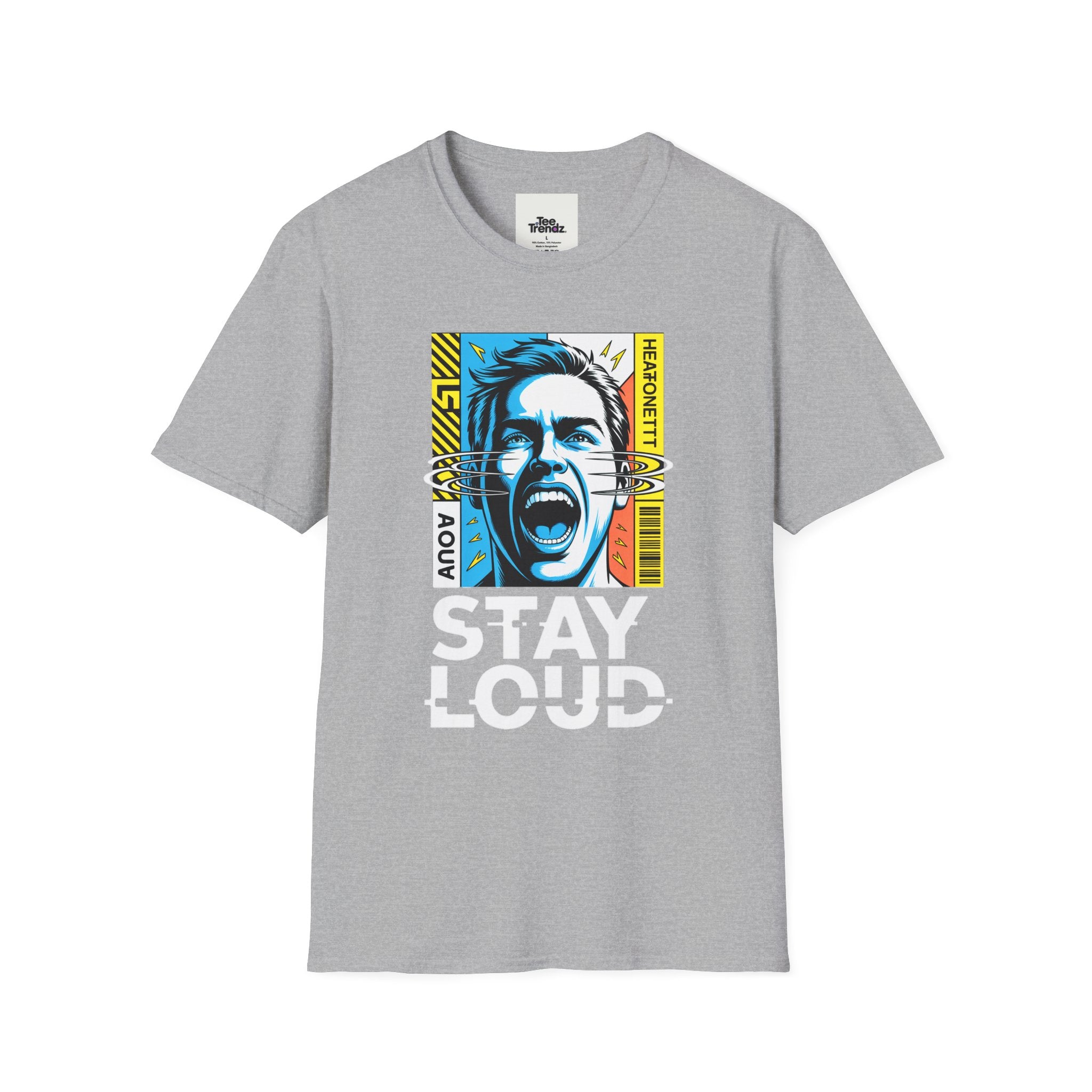Stay Loud Graphic T-Shirt — Bold Pop Art Scream Design