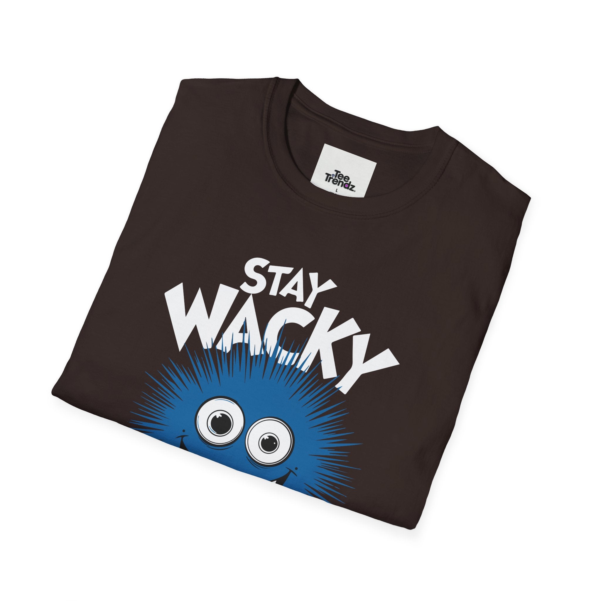 Stay Wacky Bruh T-Shirt — Funny Blue Fuzzy Monster Graphic Tee