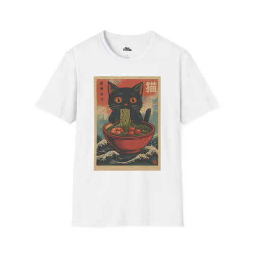 Cat Ramen T-Shirt — Vintage Japanese Neko Bowl Graphic Tee