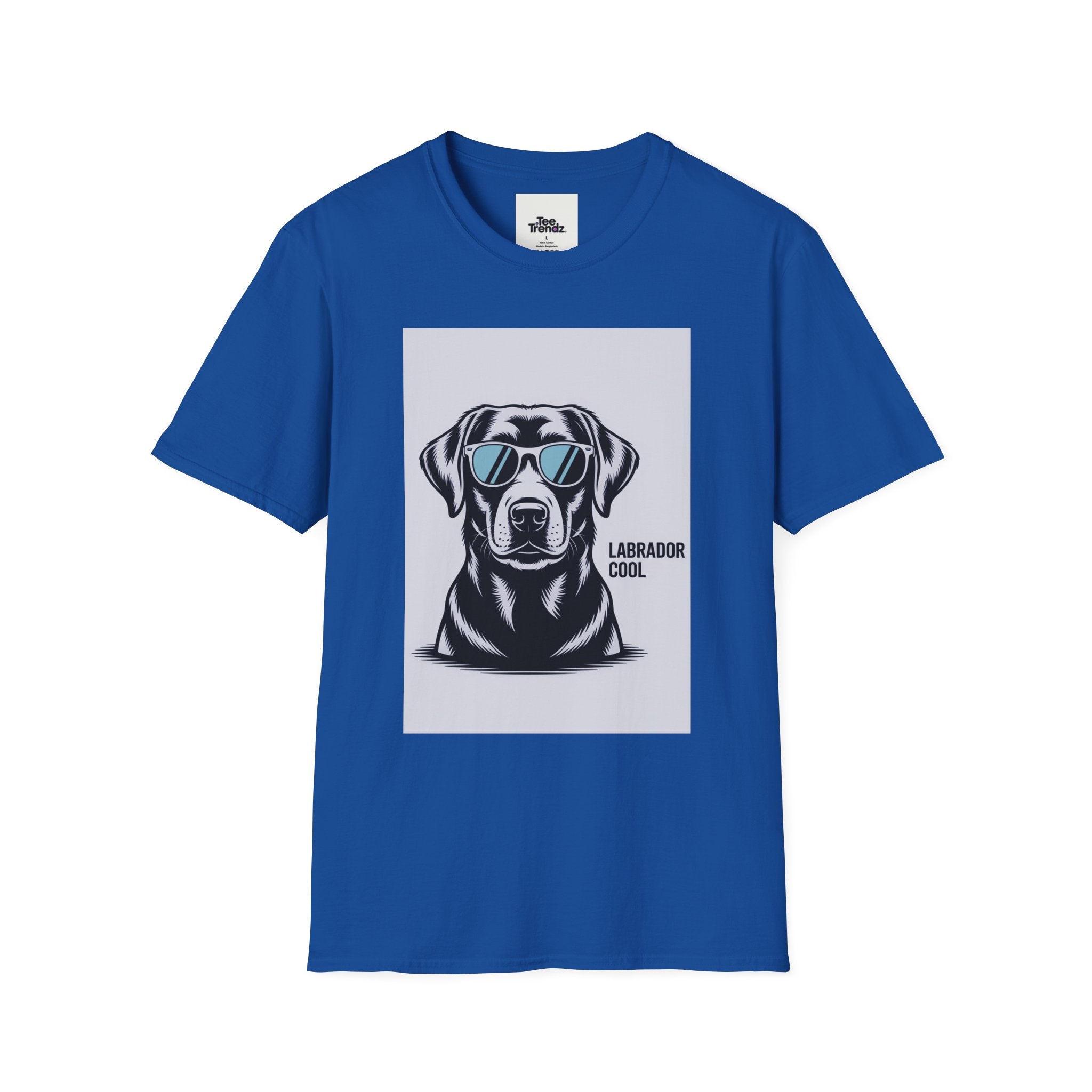 Labrador Cool T-Shirt — Black Lab with Sunglasses Graphic