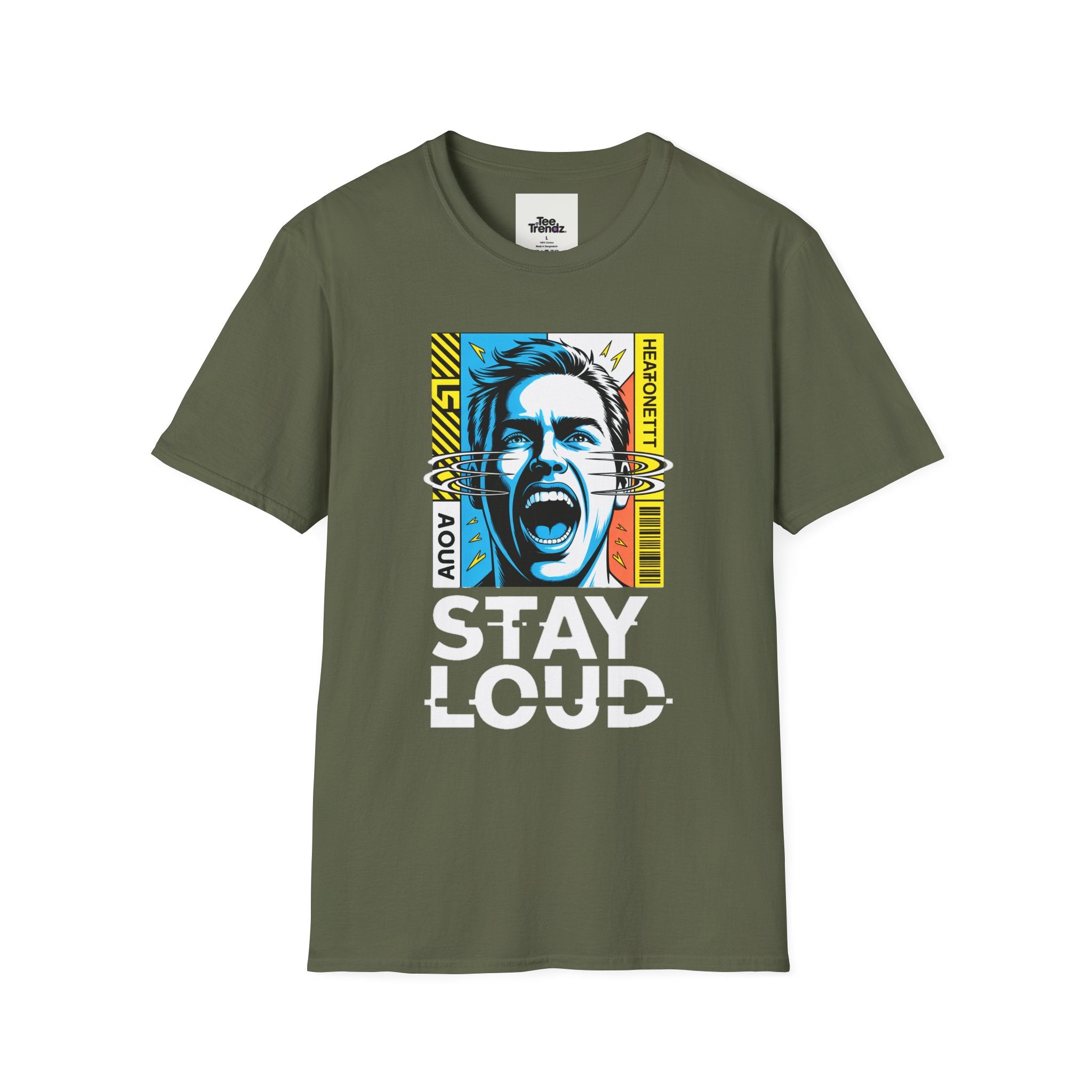 Stay Loud Graphic T-Shirt — Bold Pop Art Scream Design