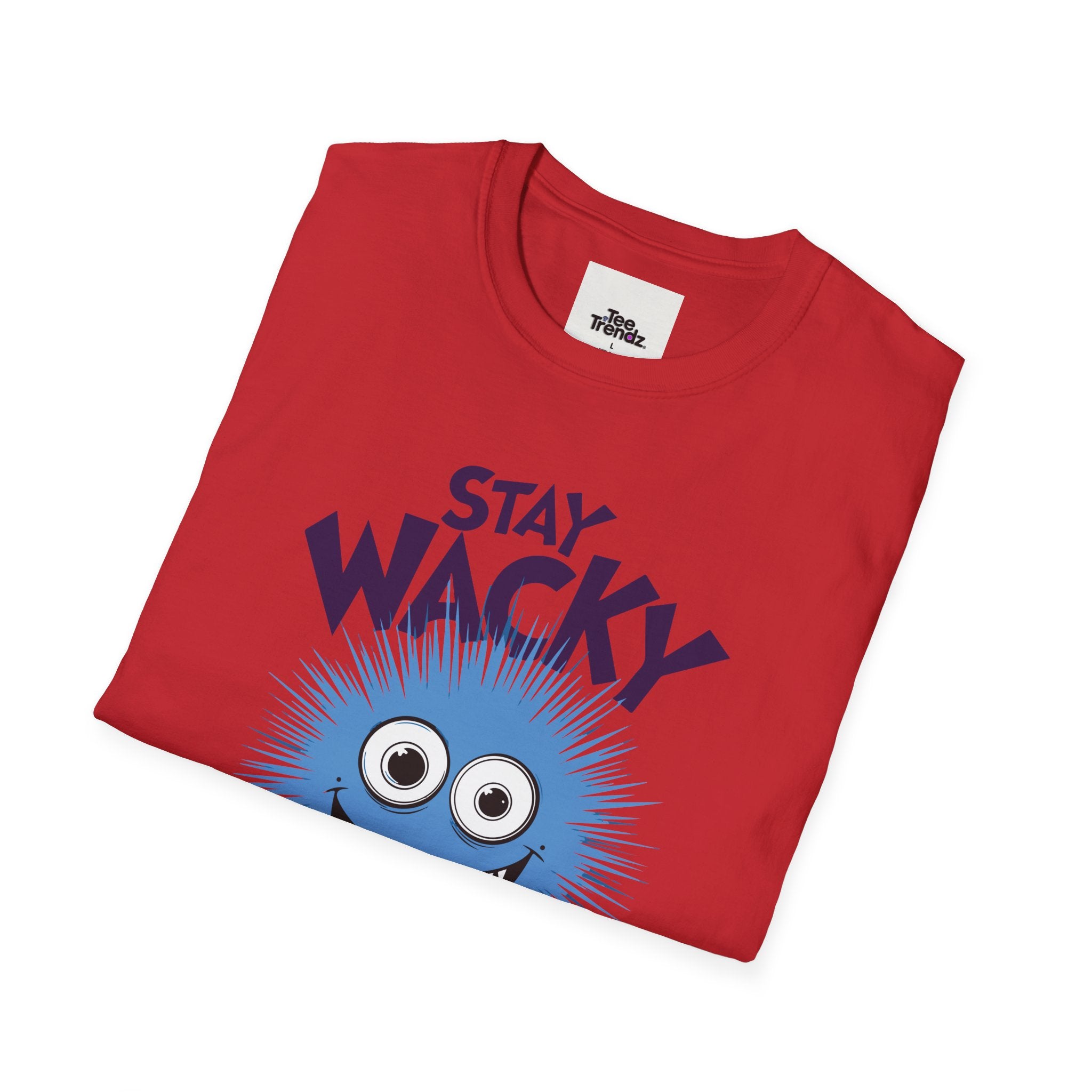 Stay Wacky Bruh T-Shirt — Funny Blue Fuzzy Monster Graphic Tee