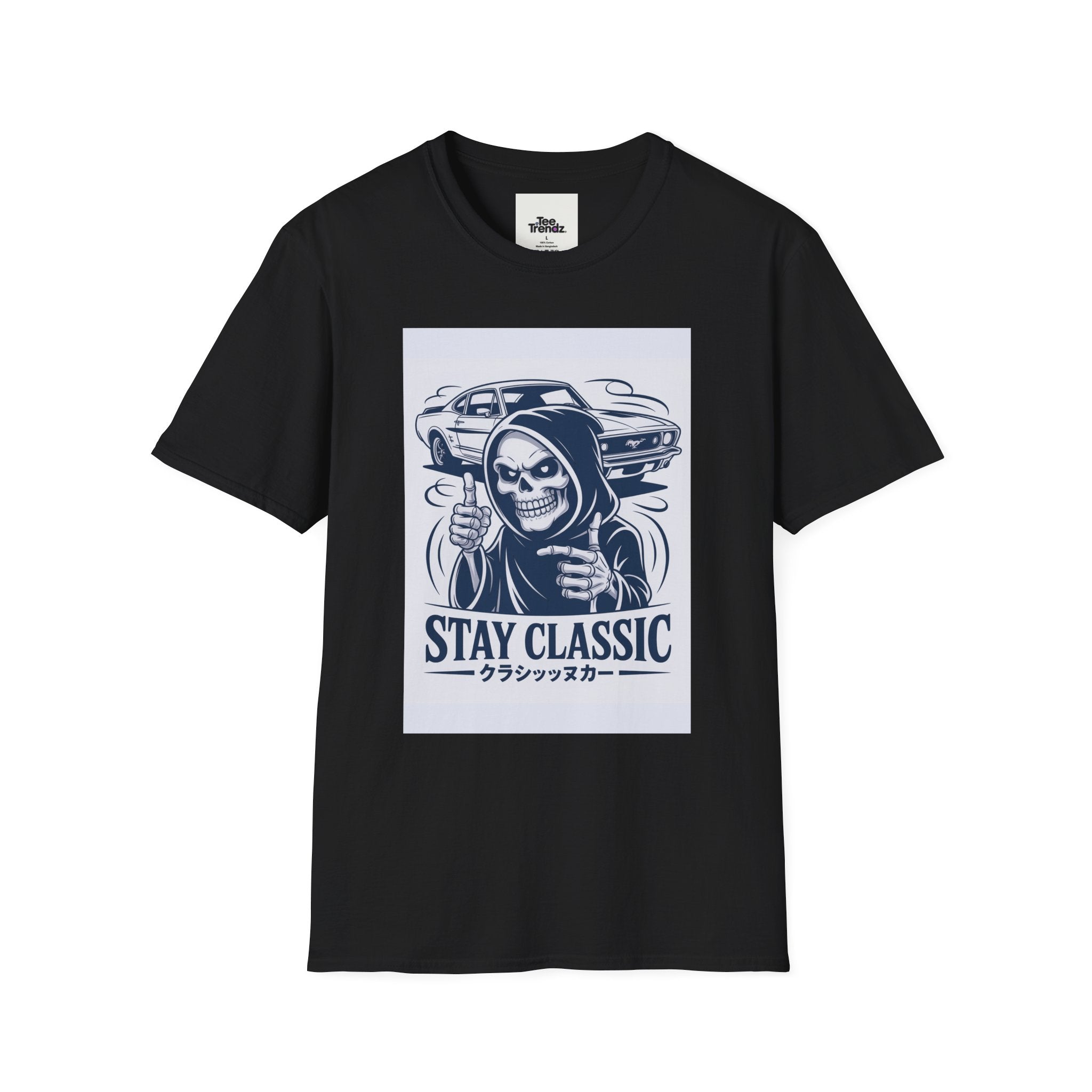 Stay Classic Skull Car T-Shirt — Vintage Japanese Streetwear Tee