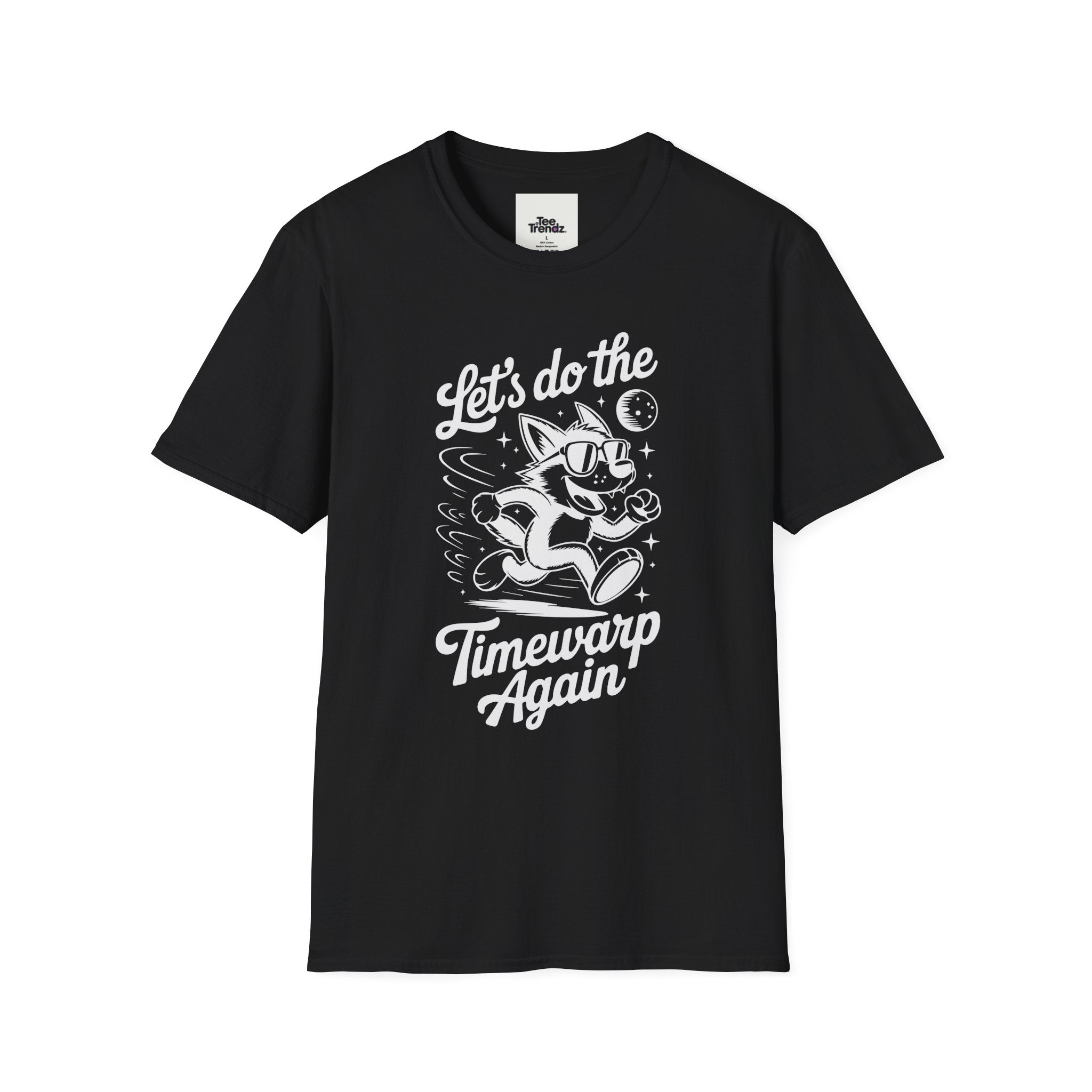 Timewarp Fox T-Shirt — "Let's Do the Timewarp Again" Retro Dance Tee