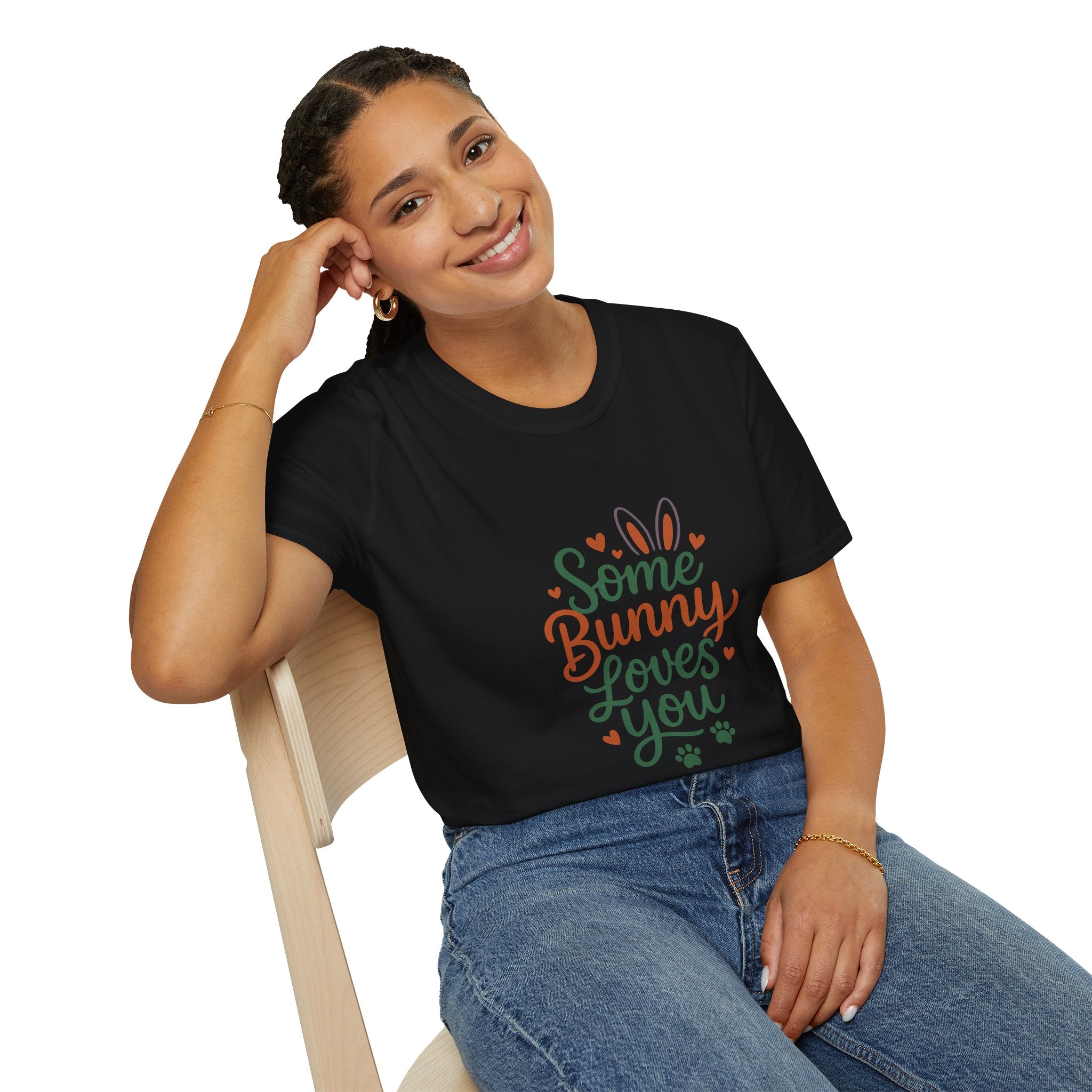 Some Bunny Loves You T-Shirt — Cute Easter Bunny Paw Print Tee