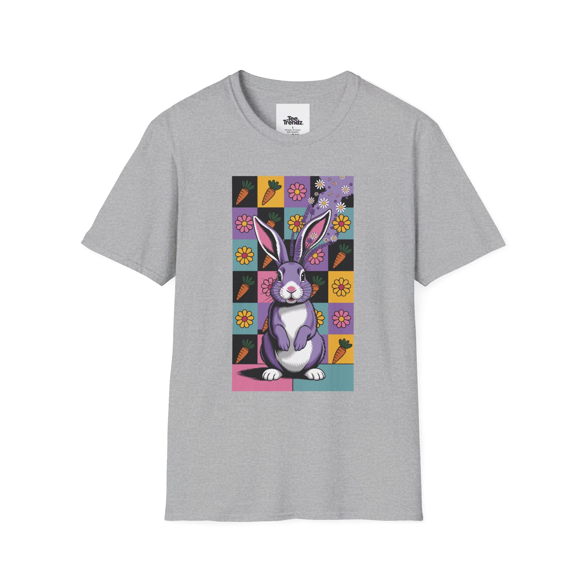 Easter Purple Bunny Art T-Shirt