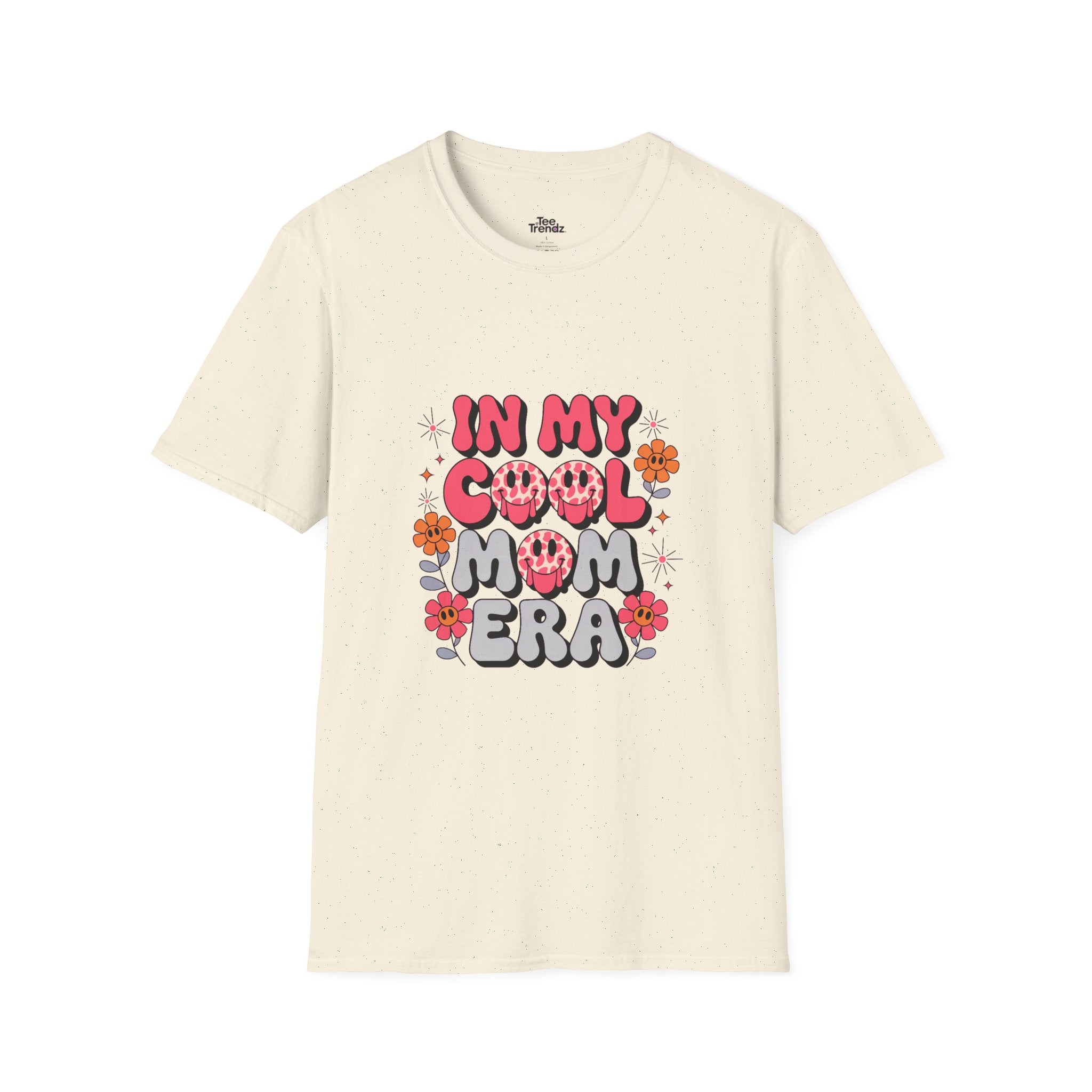 T-Shirt — "In My Cool Mom Era" Retro Floral Graphic Tee