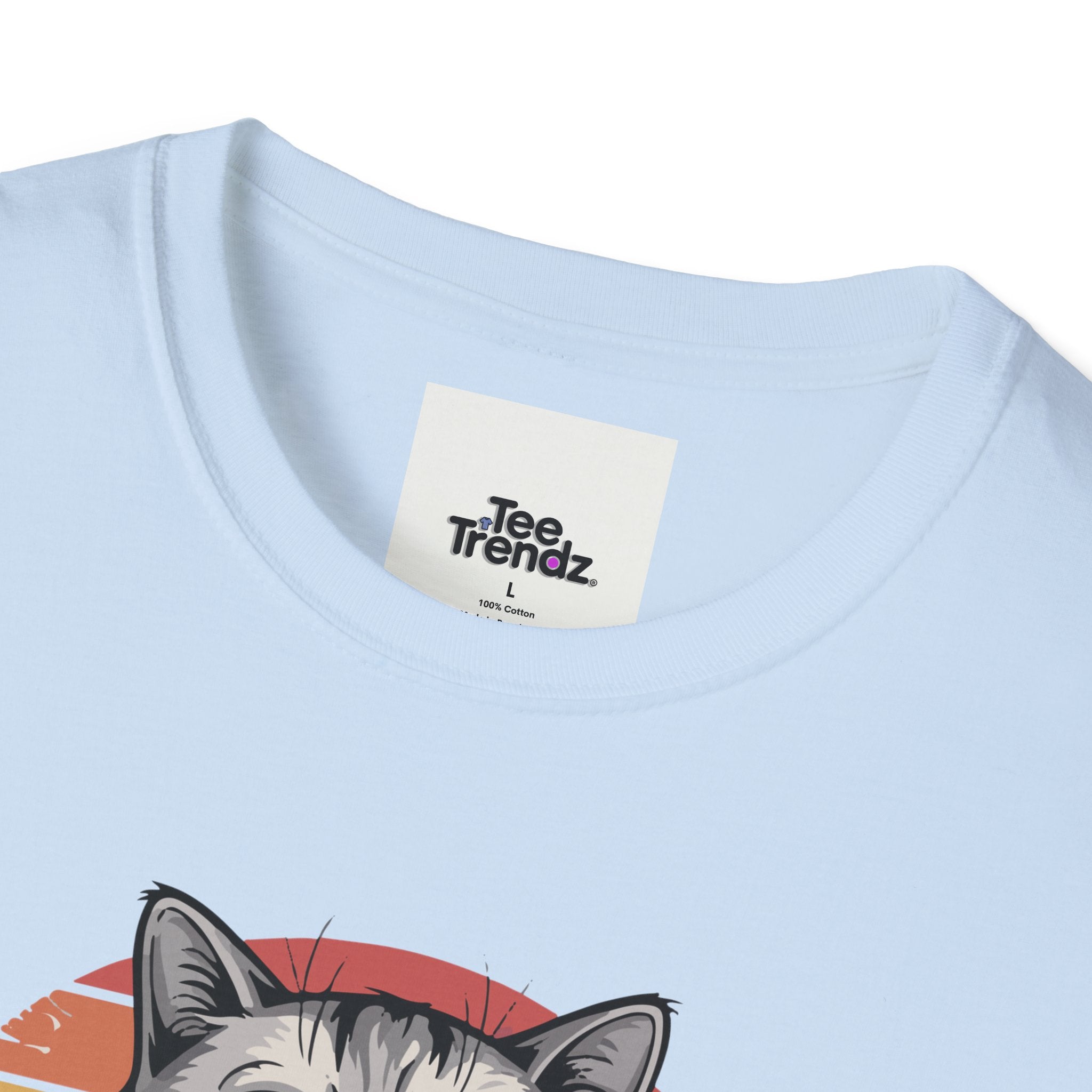 Fine… Cat T-Shirt — Retro Striped Cute Kitty Graphic Tee