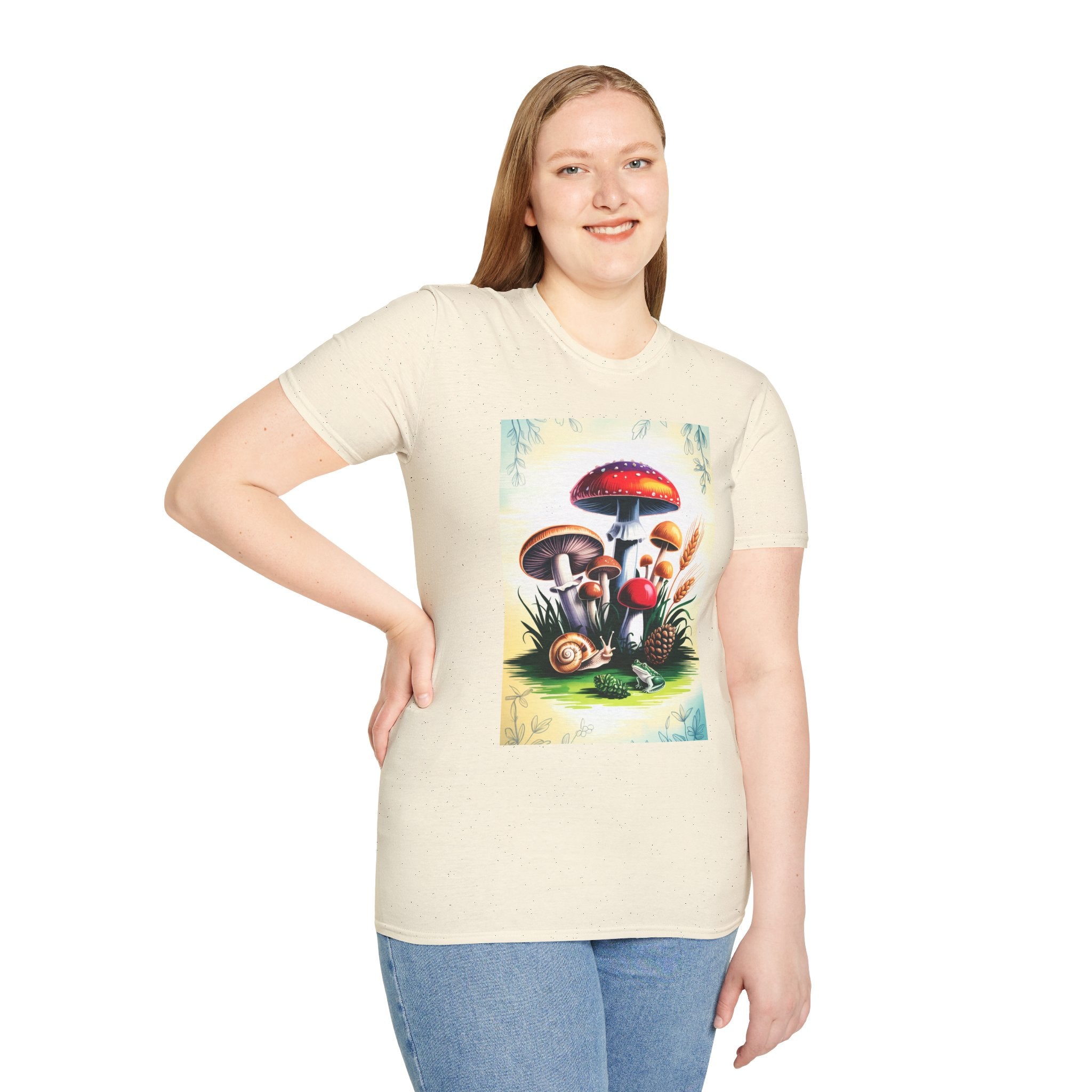 Mushroom Garden T-Shirt — Vintage Botanical Fungi Illustration