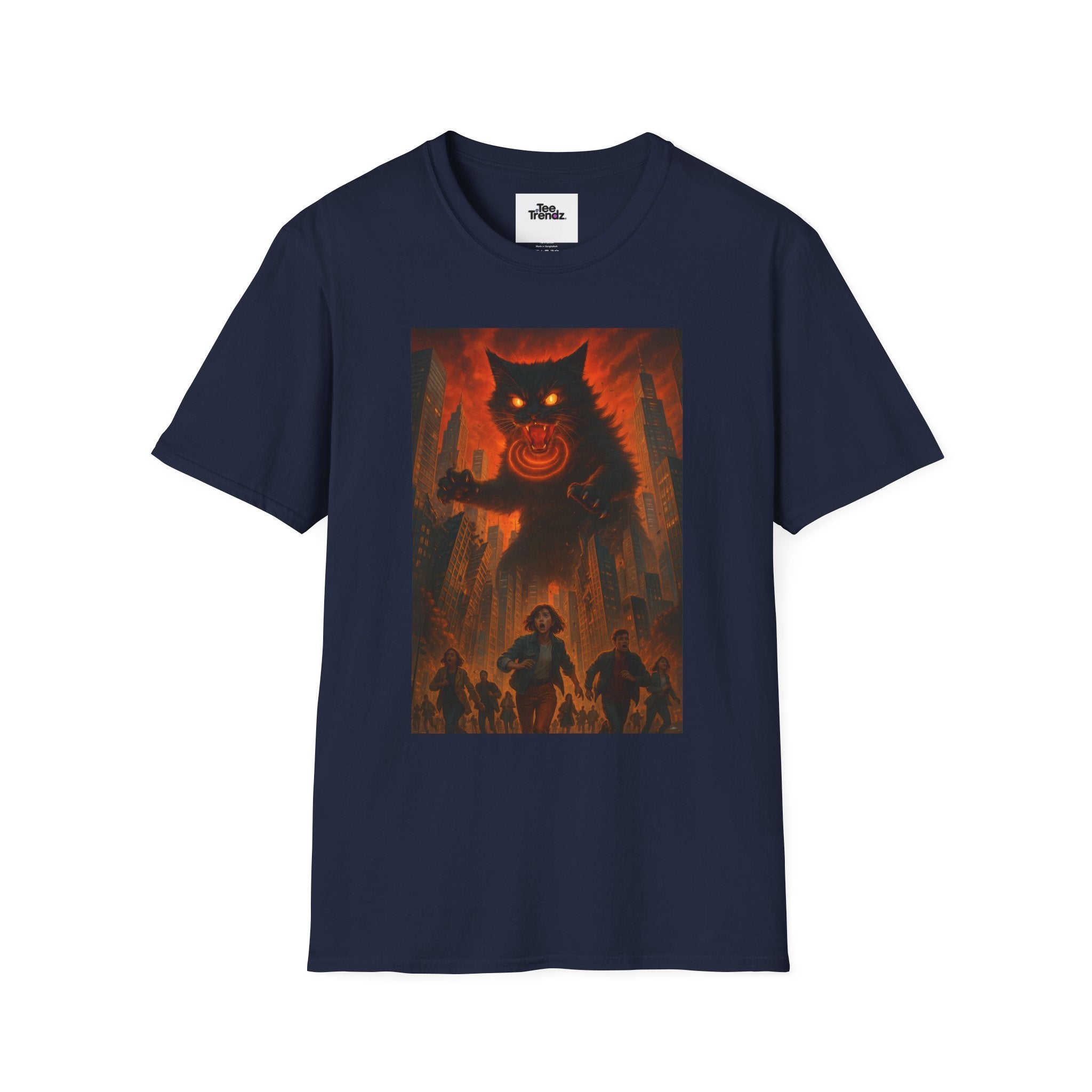 Demon Night T-Shirt — Fiery Monster Illustration Tee