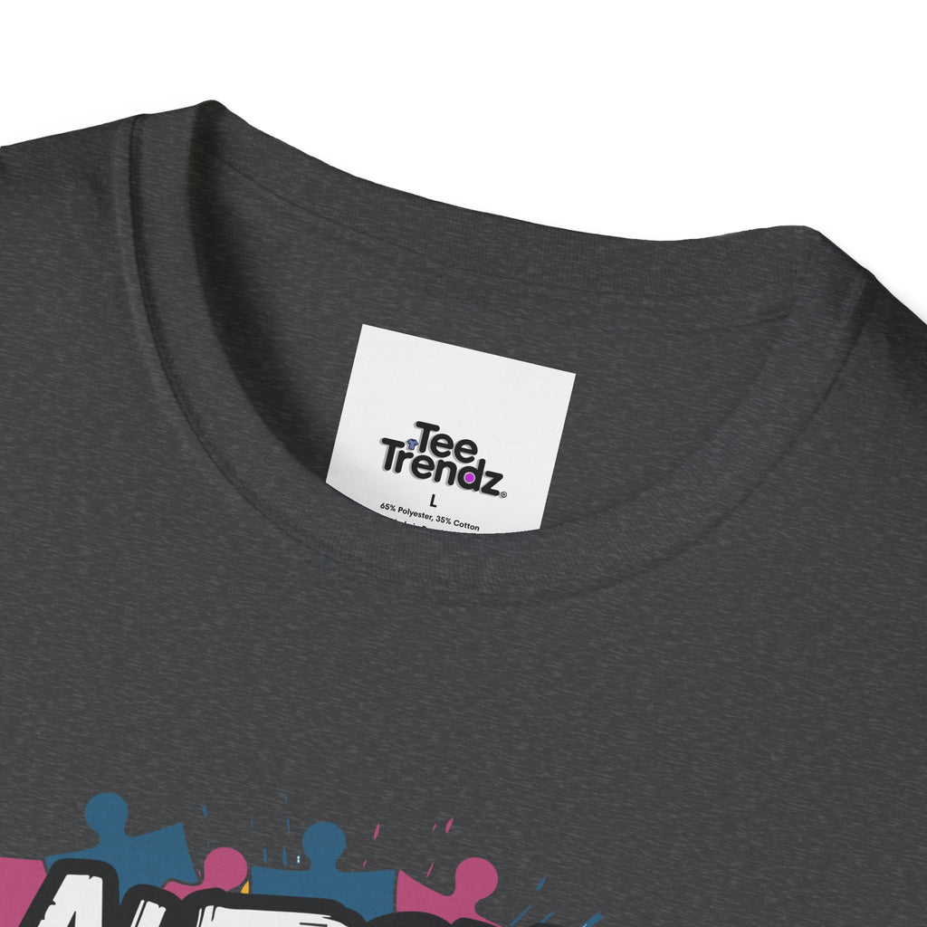 Autism Because Normal Is Boring T-Shirt — Colorful Puzzle Piece Awareness Tee