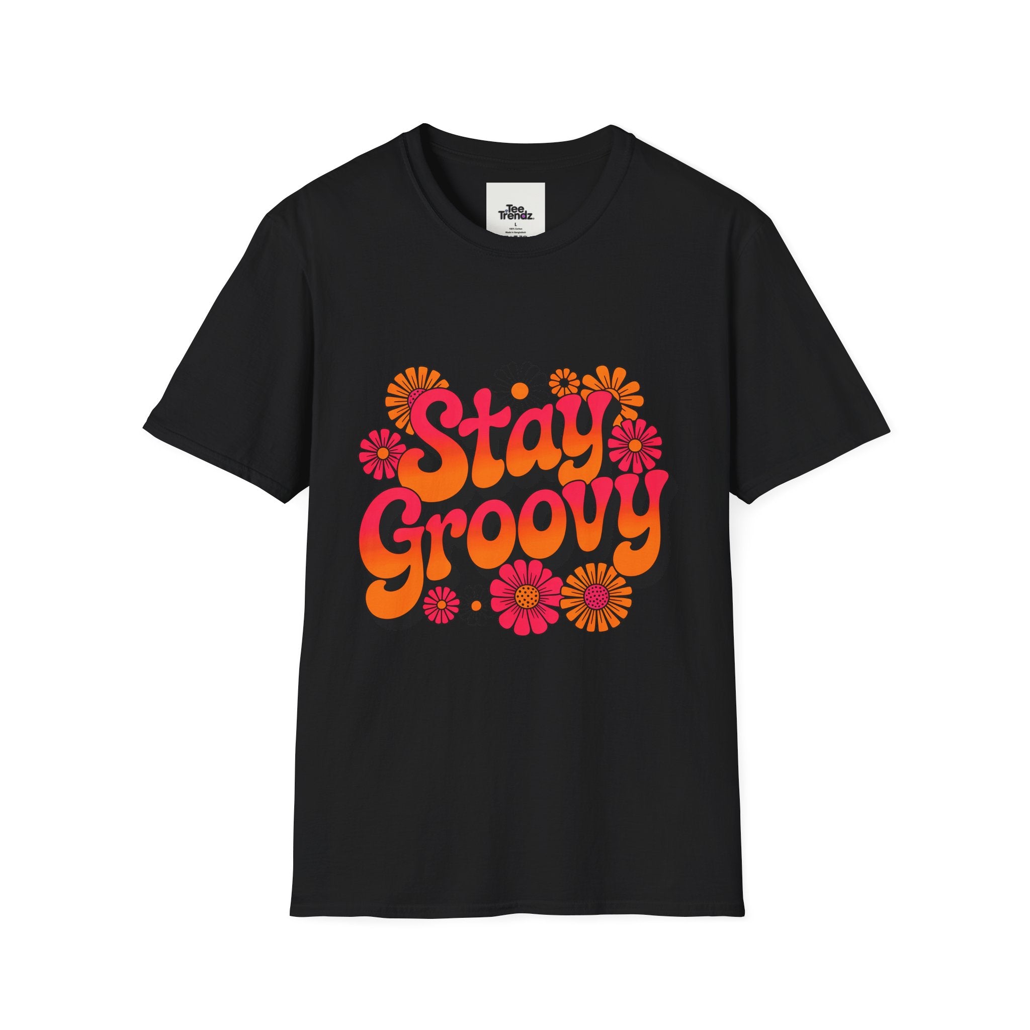 Stay Groovy T-Shirt — Retro 70s Floral Graphic Tee