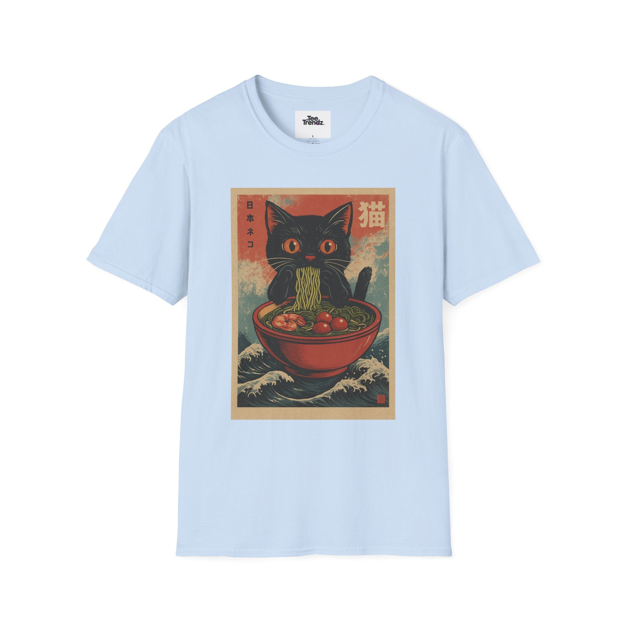 Cat Ramen T-Shirt — Vintage Japanese Neko Bowl Graphic Tee