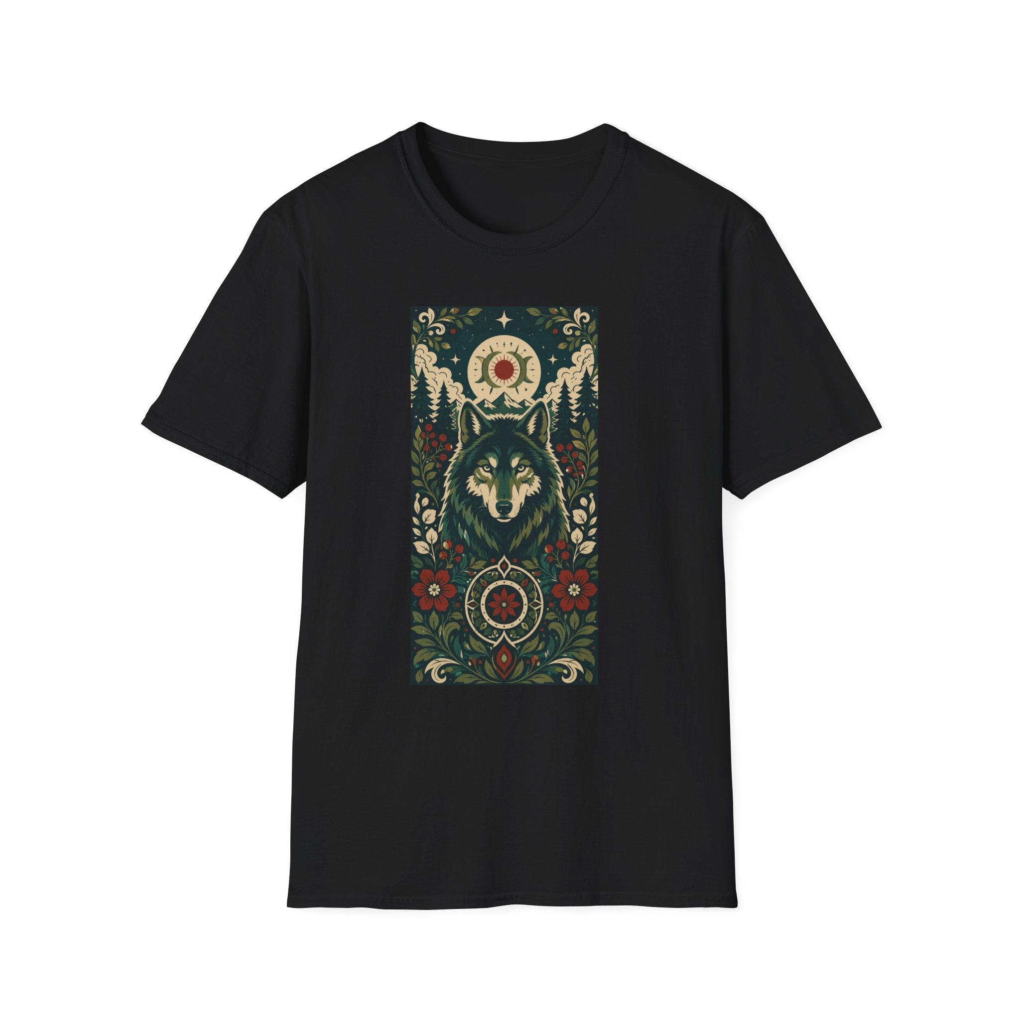 Wolf Spirit T-Shirt — Mystic Forest Moon Graphic