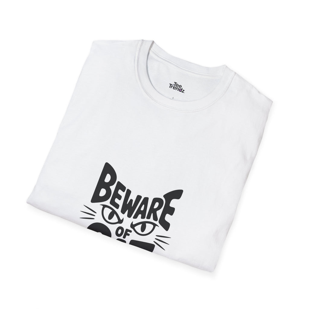 Beware of Cat T-Shirt — Funny Cat Lover Tee