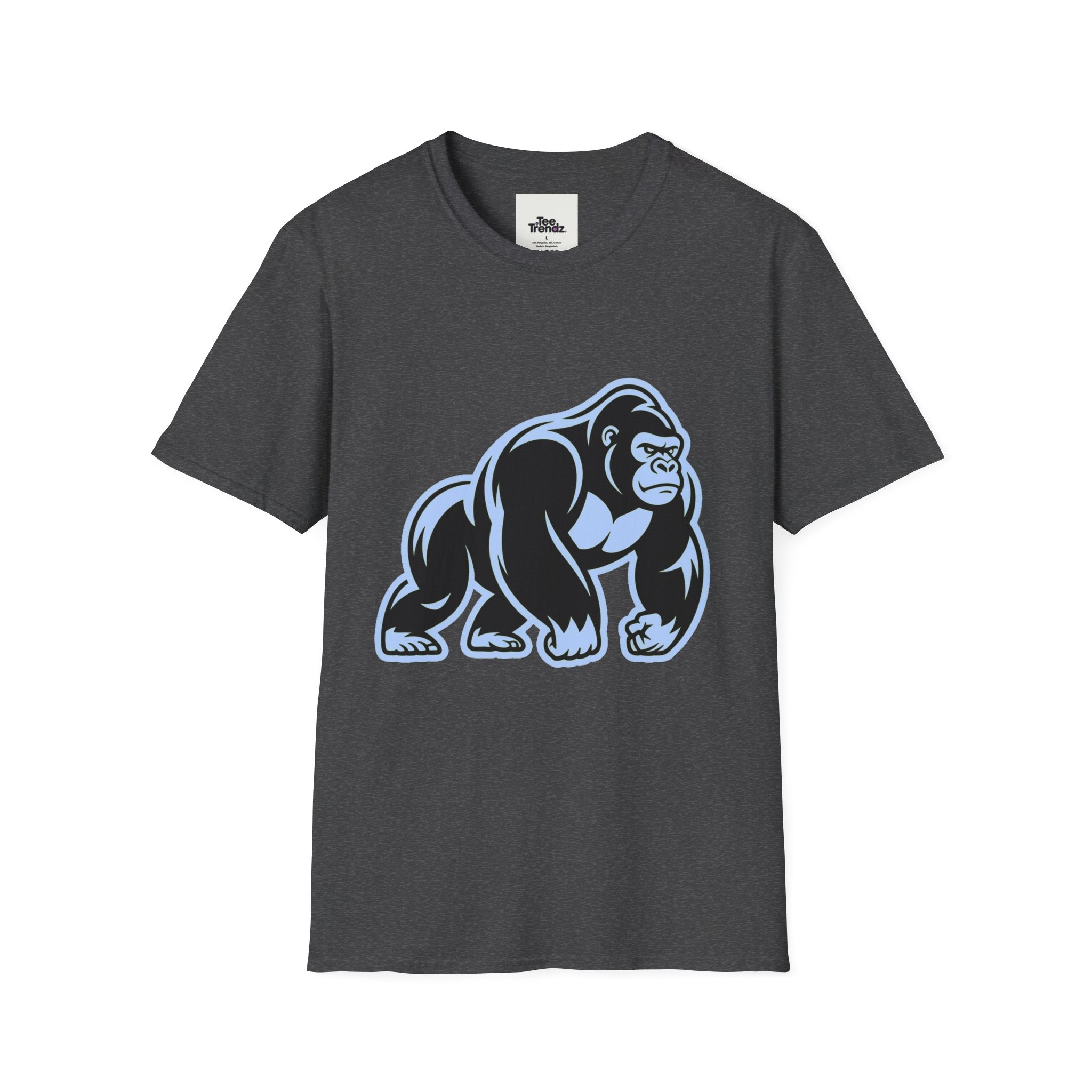 Gorilla Mascot T-Shirt — Bold Blue Ape Graphic Tee