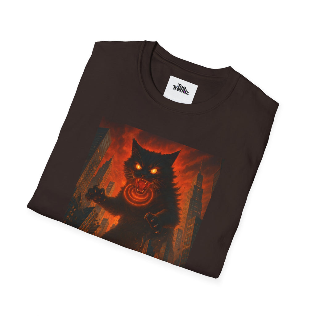 Demon Night T-Shirt — Fiery Monster Illustration Tee