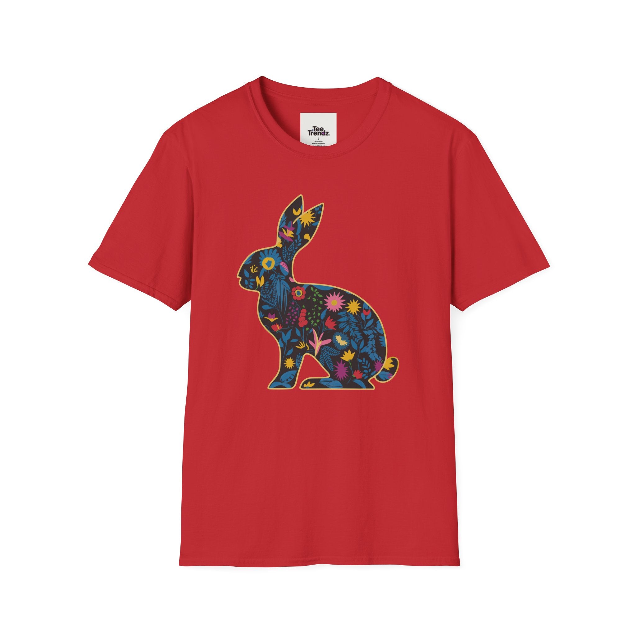 Floral Silhouette Rabbit T-Shirt