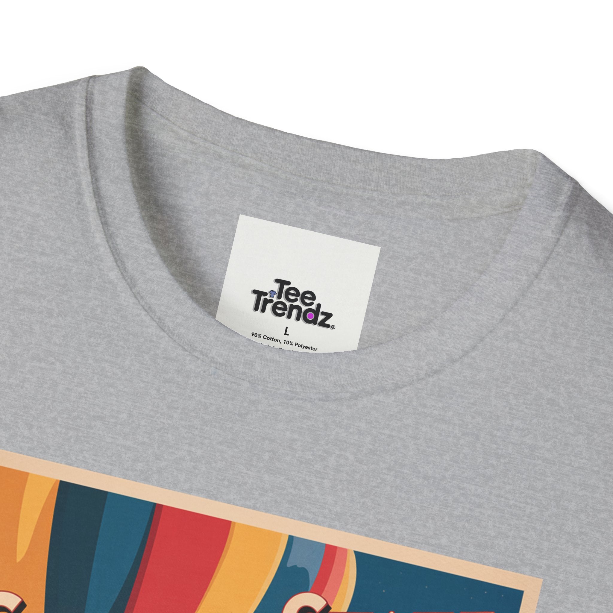 Golden State Hot Air Balloon T-Shirt — Vintage Travel Poster Tee