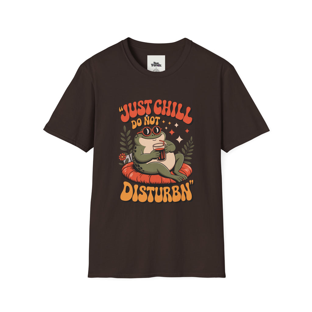 Just Chill Do Not Disturb T-Shirt — Relaxed Frog Graphic Tee