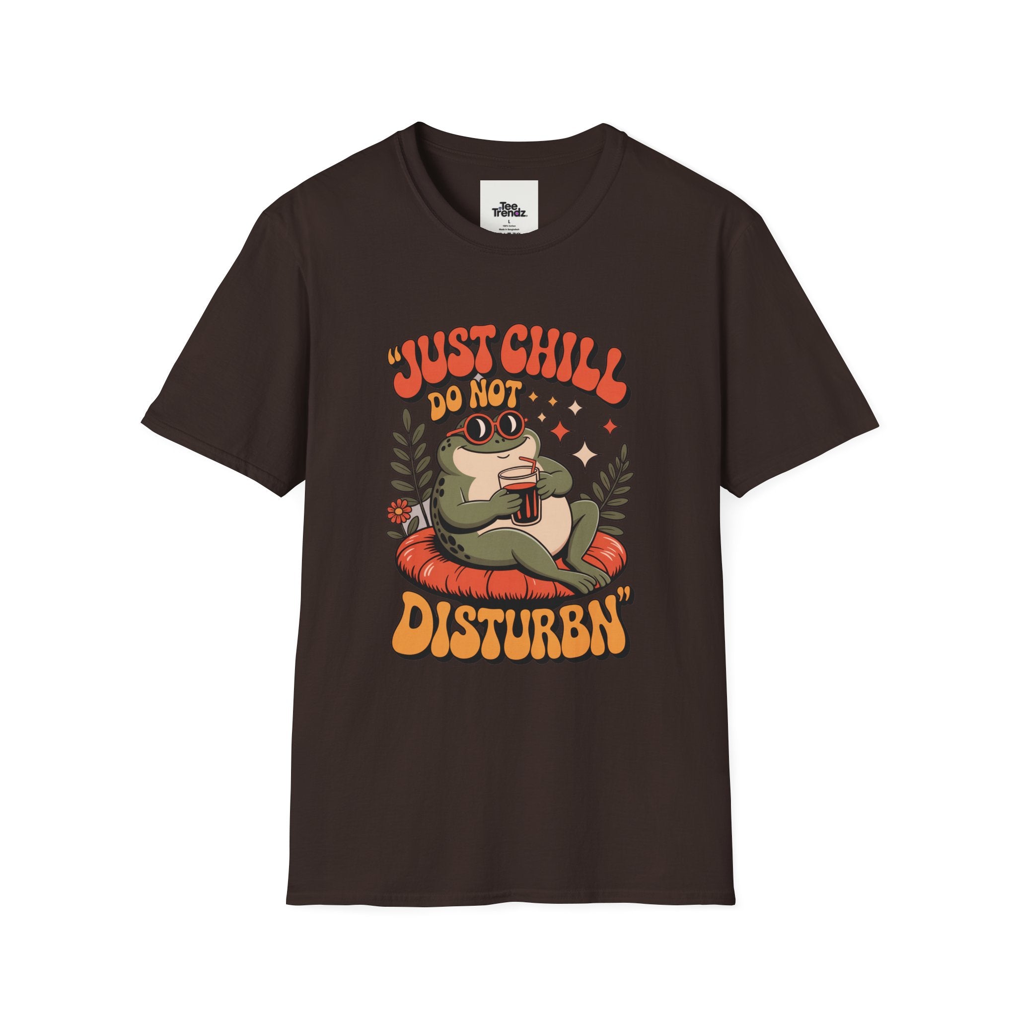 Just Chill Do Not Disturb T-Shirt — Relaxed Frog Graphic Tee