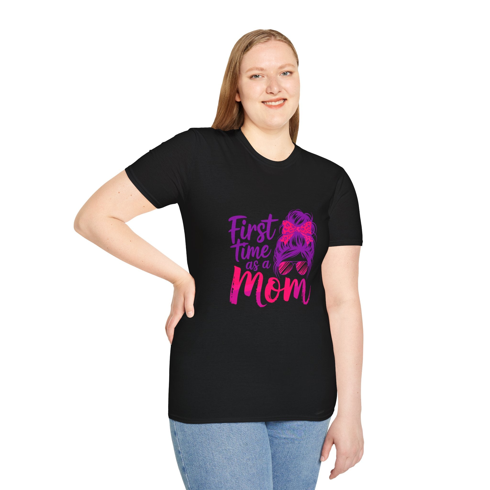 First Time as a Mom T-Shirt — New Mom Gift, Cute Mom Life Tee