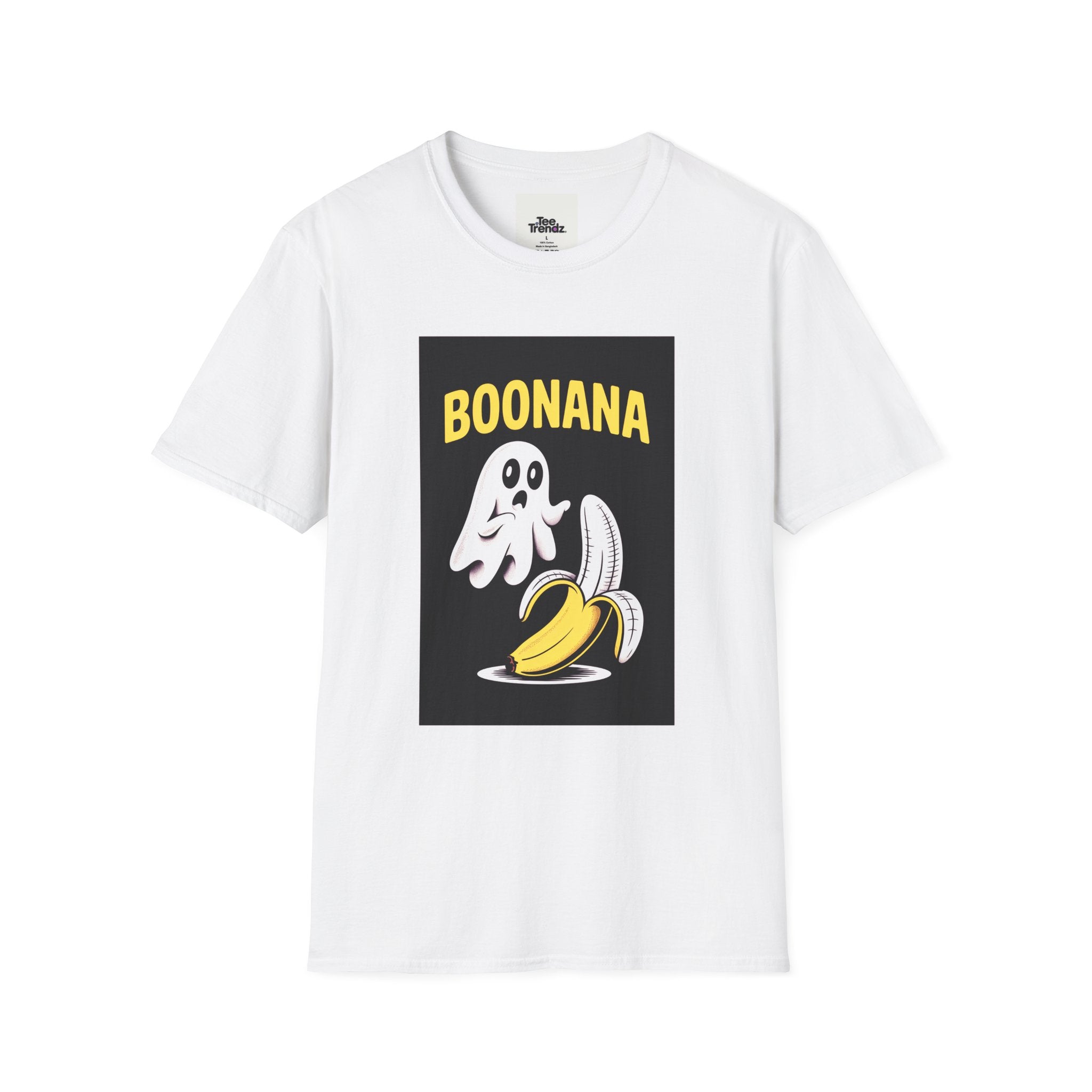 Boonana Ghost Banana Graphic T-Shirt — Funny Halloween Fruit Tee
