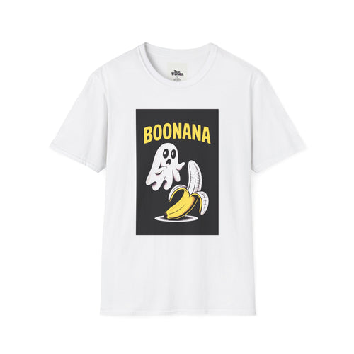 Boonana Ghost Banana Graphic T-Shirt — Funny Halloween Fruit Tee