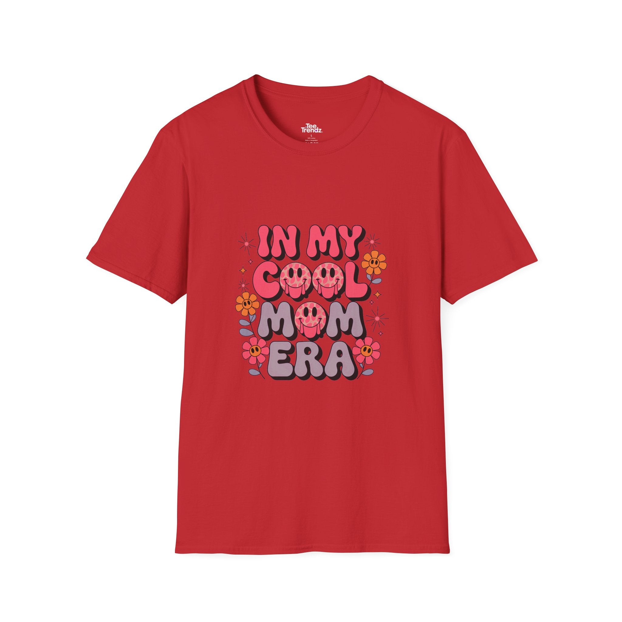 T-Shirt — "In My Cool Mom Era" Retro Floral Graphic Tee