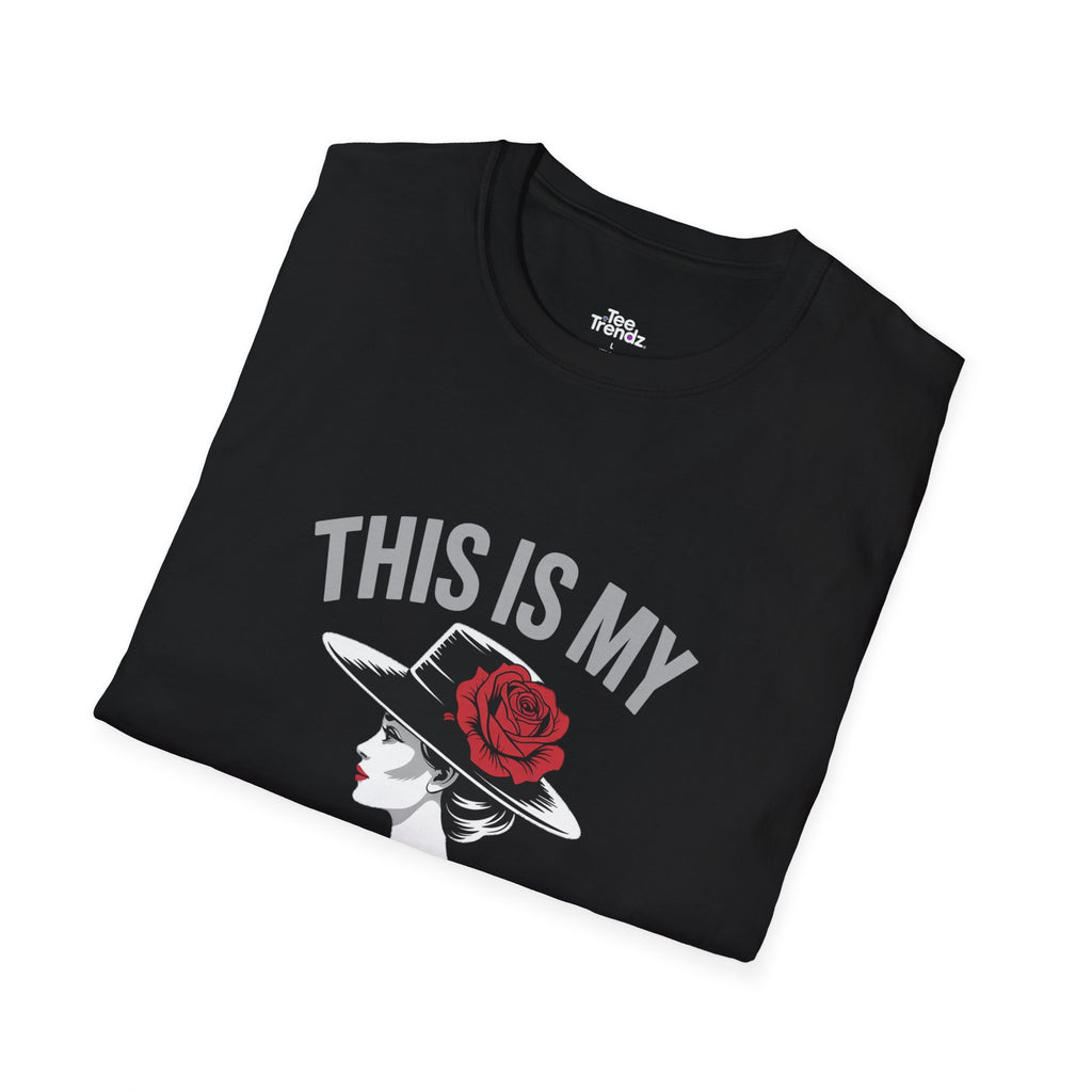 Derby Day Dress T-Shirt — "This Is My Derby Day Dress" Ladies Hat Racing Tee